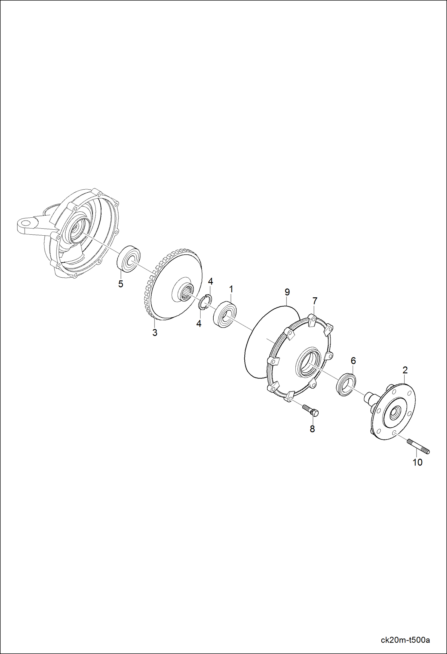 Схема запчастей Bobcat CT120 - FRONT AXLE GROUP DRIVE TRAIN