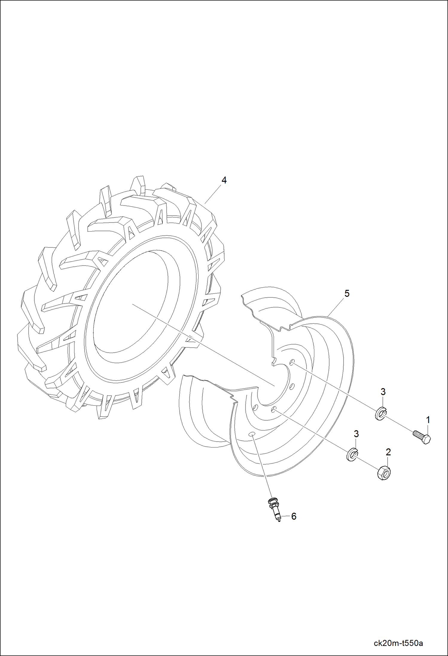 Схема запчастей Bobcat CT120 - TIRES & RIMS (Front) ACCESSORIES & OPTIONS