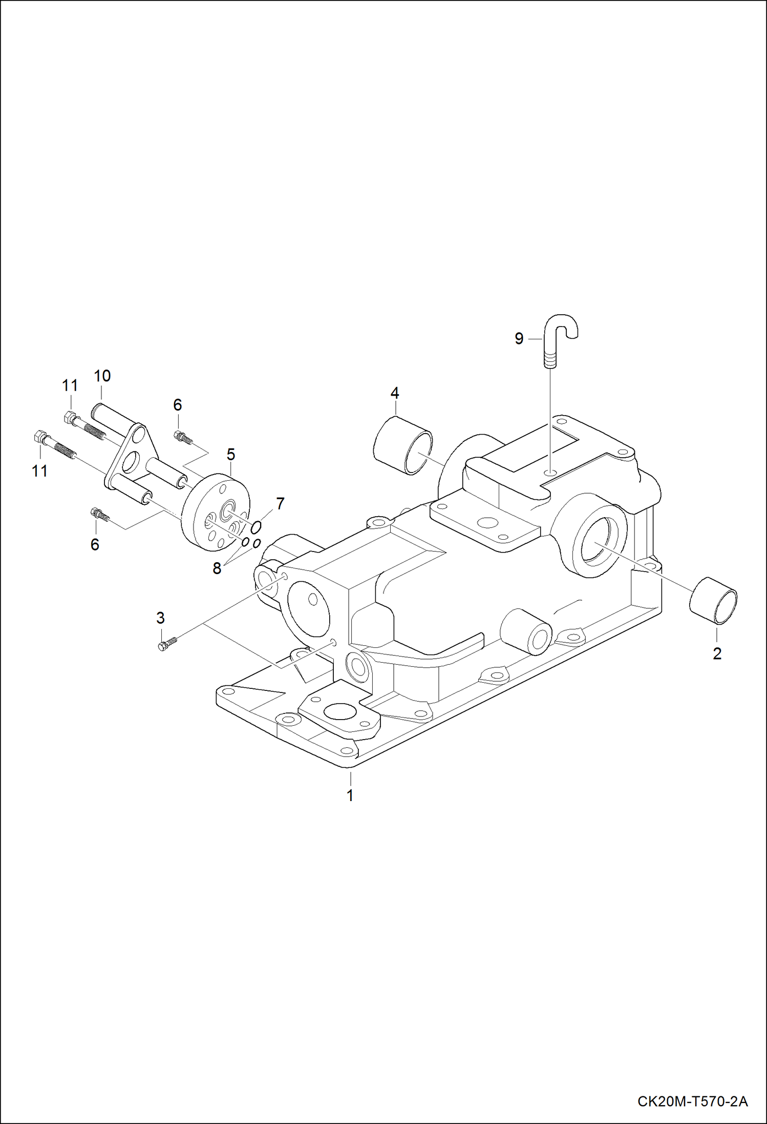 Схема запчастей Bobcat CT120 - HYD CYLINDER BODY GROUP HYDRAULIC SYSTEM