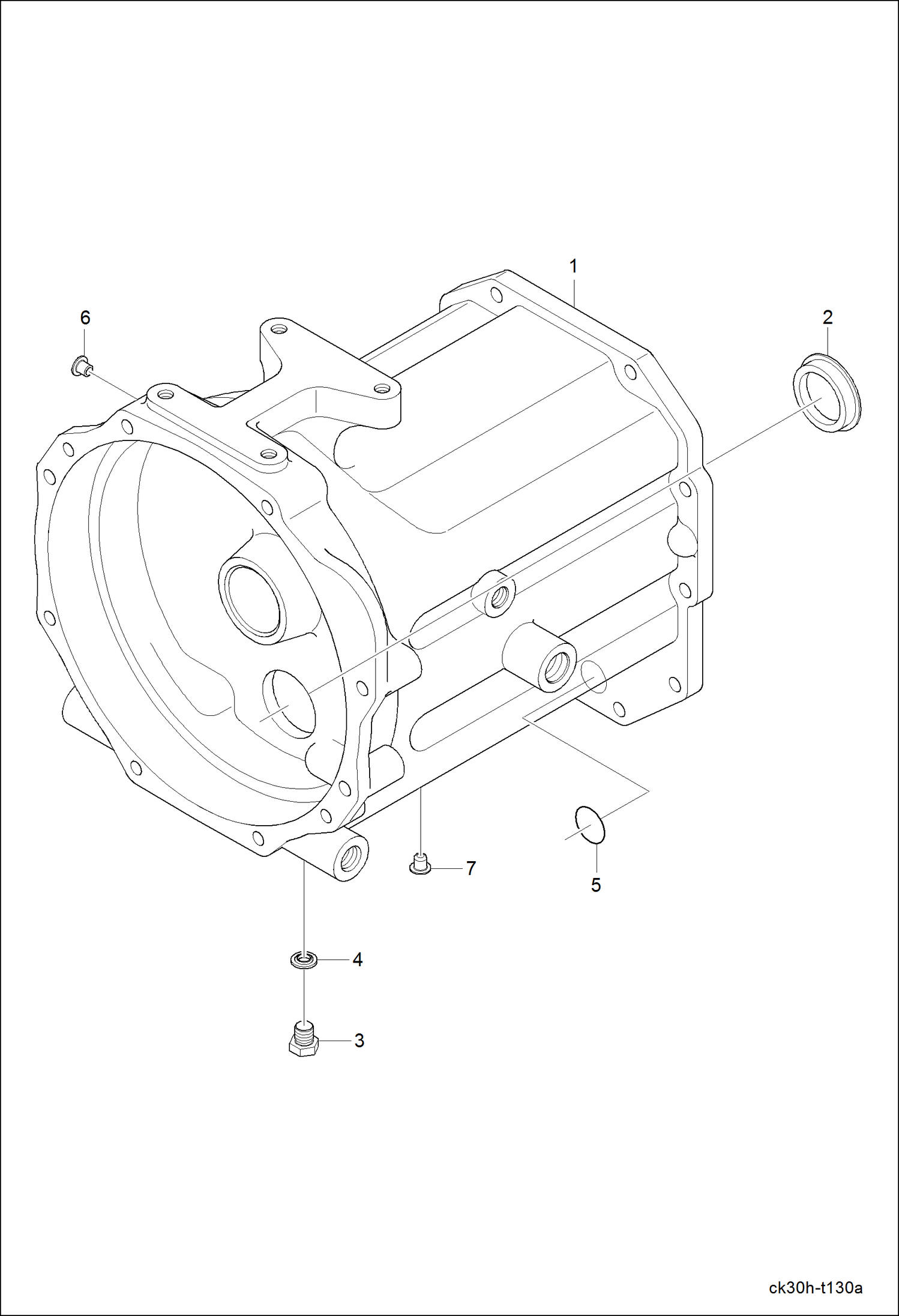 Схема запчастей Bobcat CT225 - CLUTCH HOUSING GROUP 1 DRIVE TRAIN