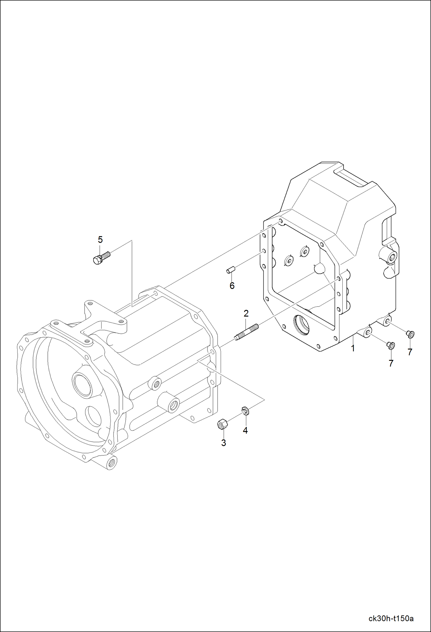 Схема запчастей Bobcat CT225 - HST CASE GROUP DRIVE TRAIN