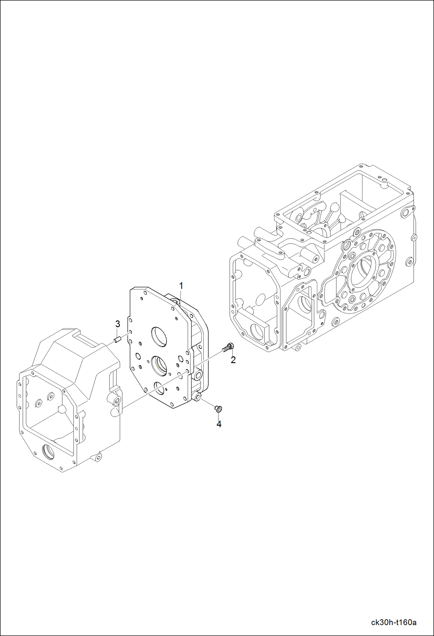 Схема запчастей Bobcat CT225 - MIDDLE CASE GROUP DRIVE TRAIN