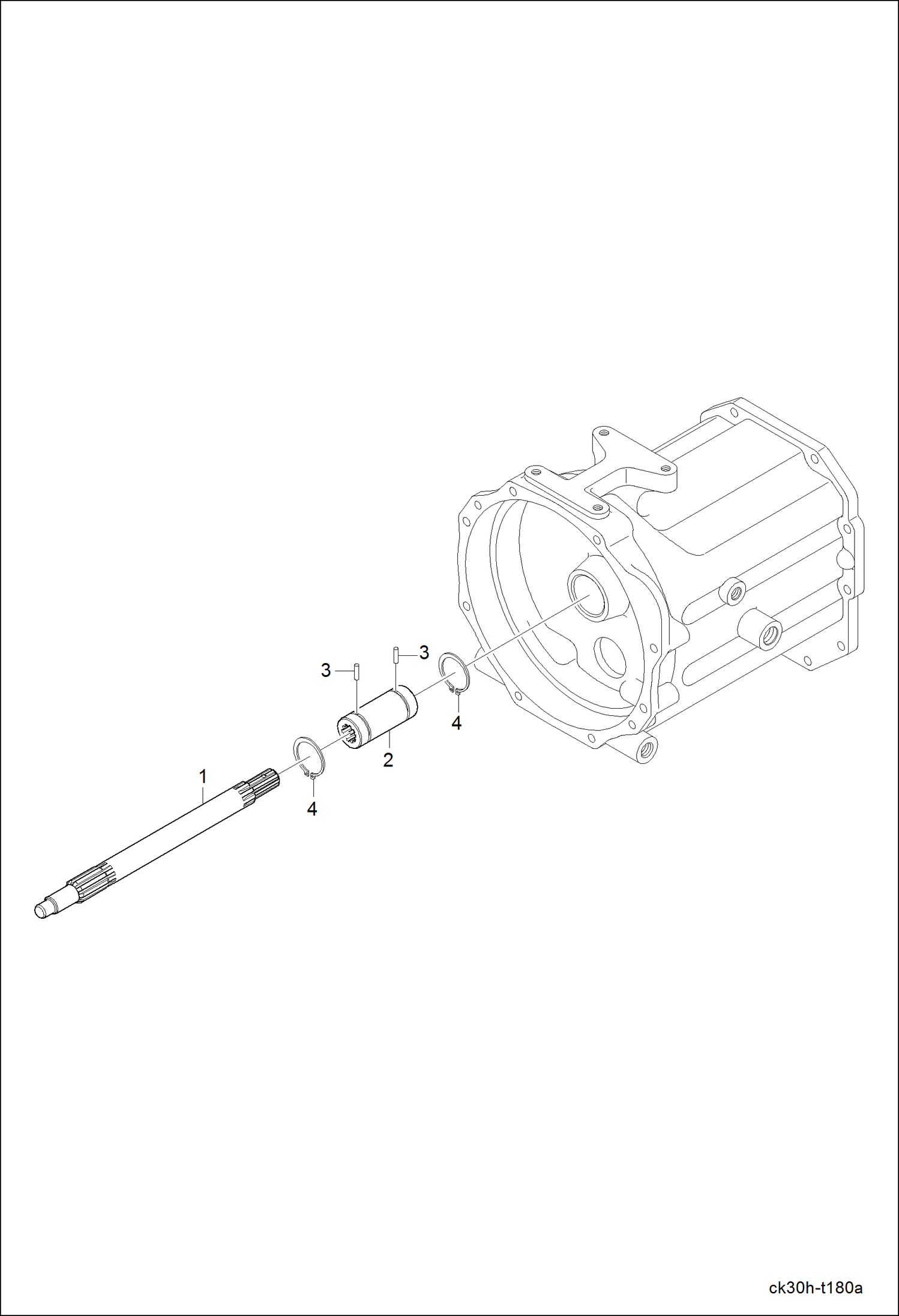 Схема запчастей Bobcat CT225 - MAIN SHAFT GROUP DRIVE TRAIN