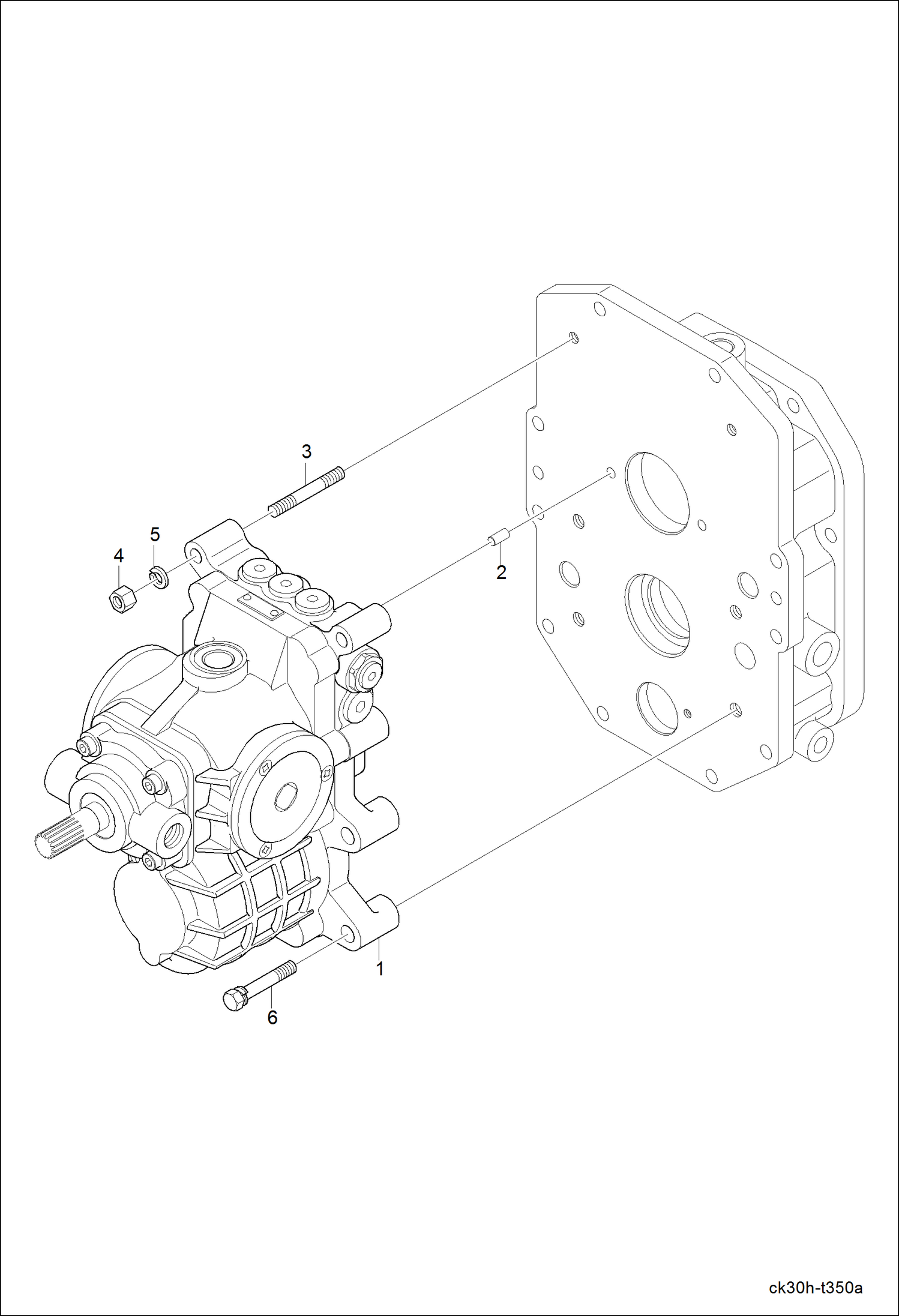 Схема запчастей Bobcat CT225 - HST ASSY GROUP DRIVE TRAIN