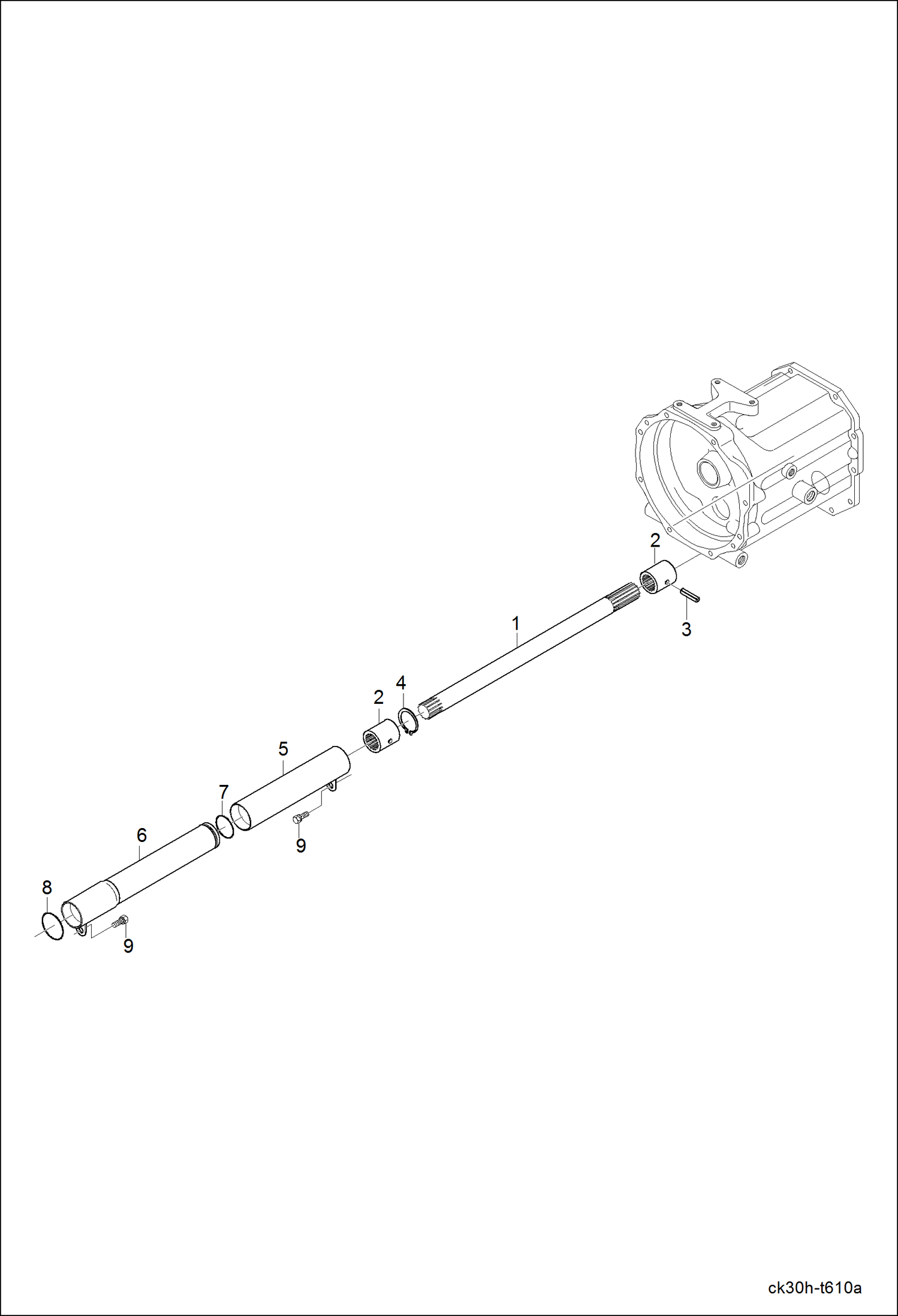 Схема запчастей Bobcat CT225 - PROPELLER SHAFT GROUP DRIVE TRAIN