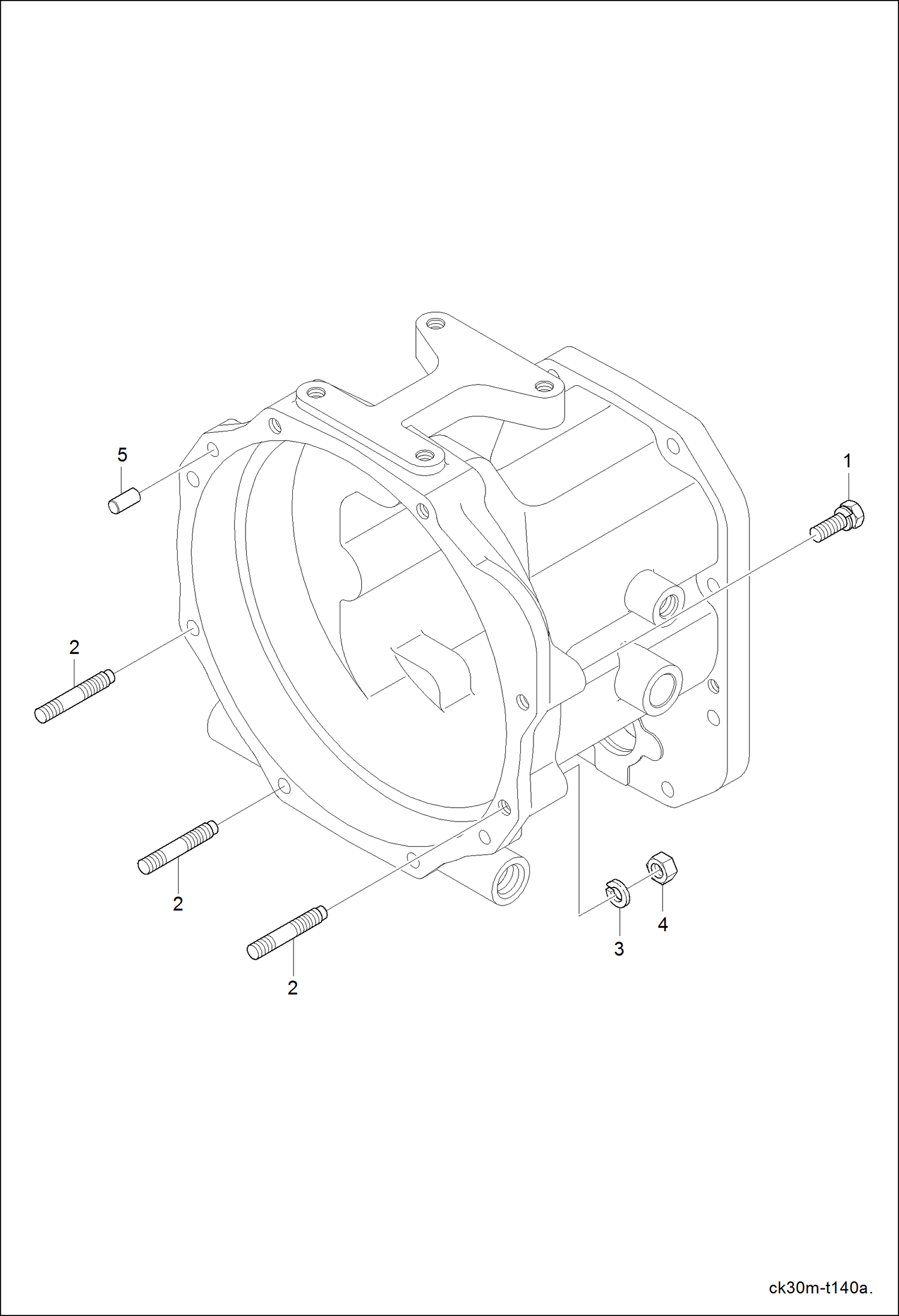 Схема запчастей Bobcat CT225 - CLUTCH HOUSING 2 GROUP DRIVE TRAIN