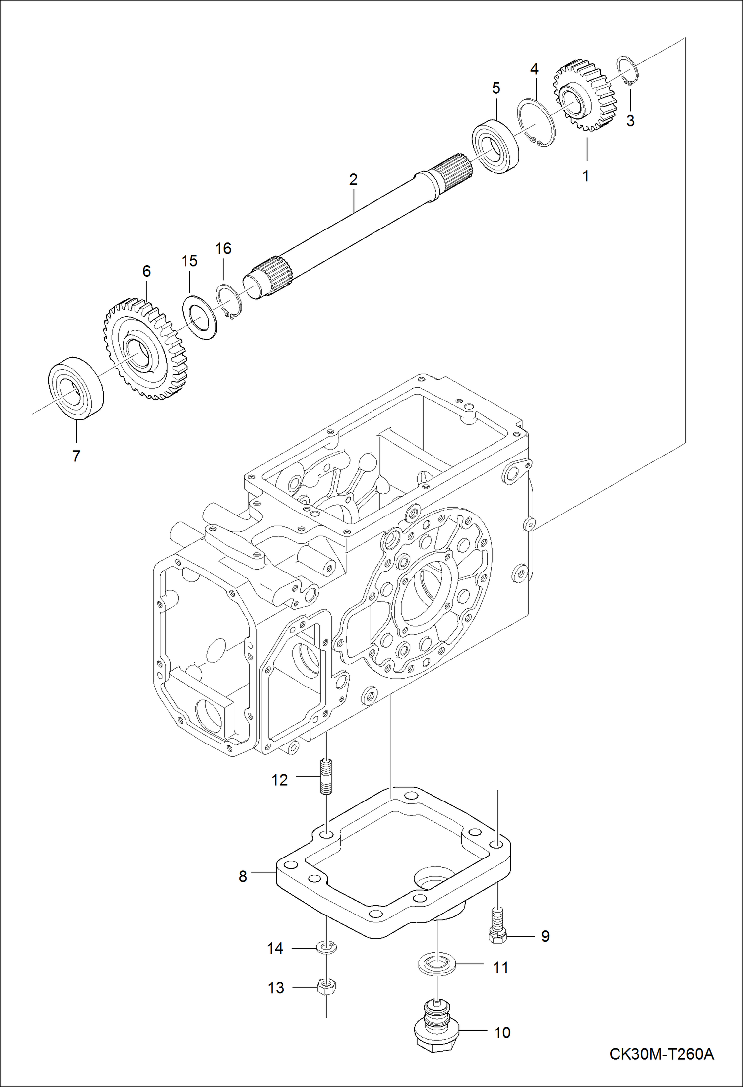 Схема запчастей Bobcat CT225 - MID PTO SHAFT GROUP DRIVE TRAIN