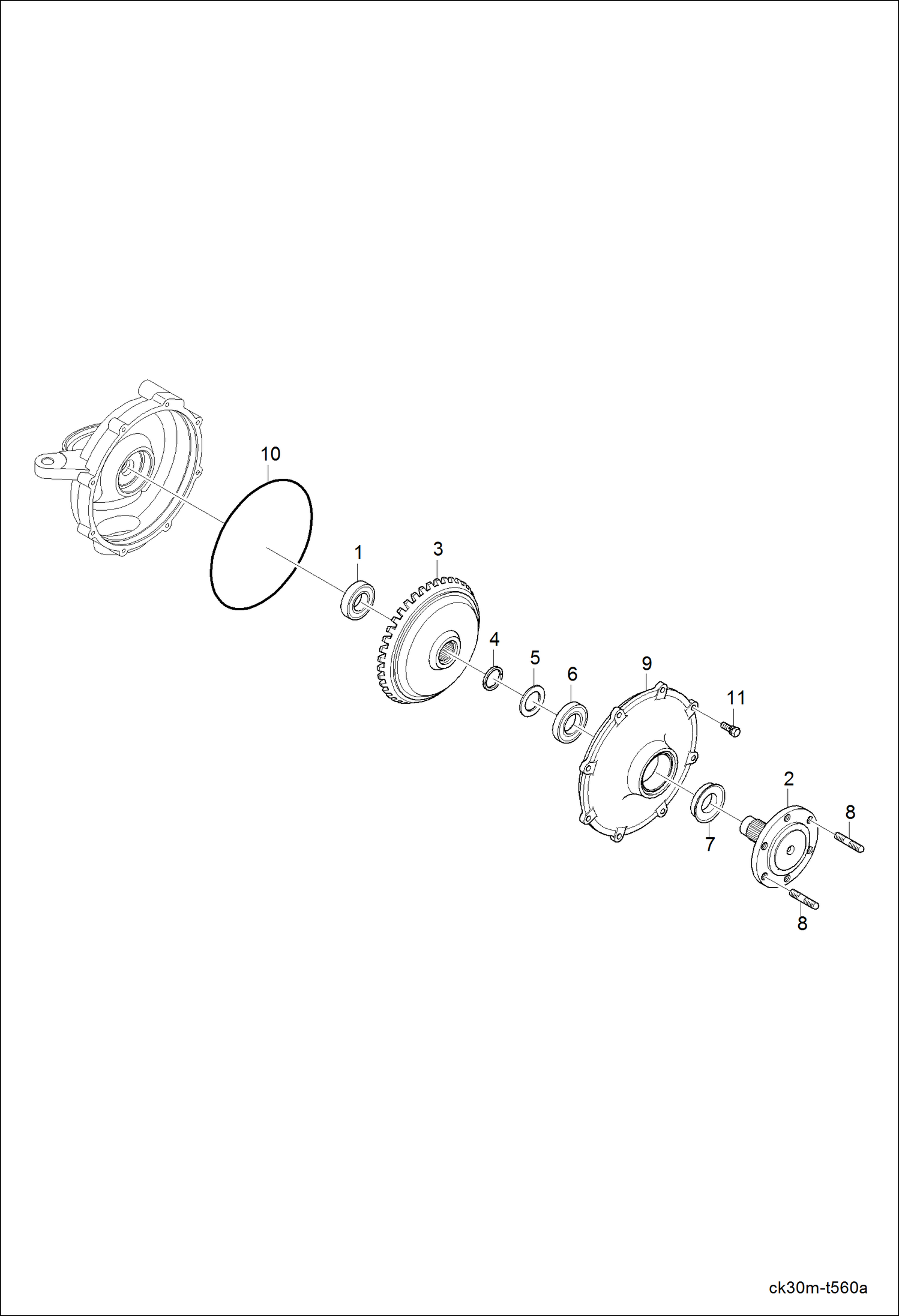 Схема запчастей Bobcat CT225 - FRONT SHAFT GROUP DRIVE TRAIN