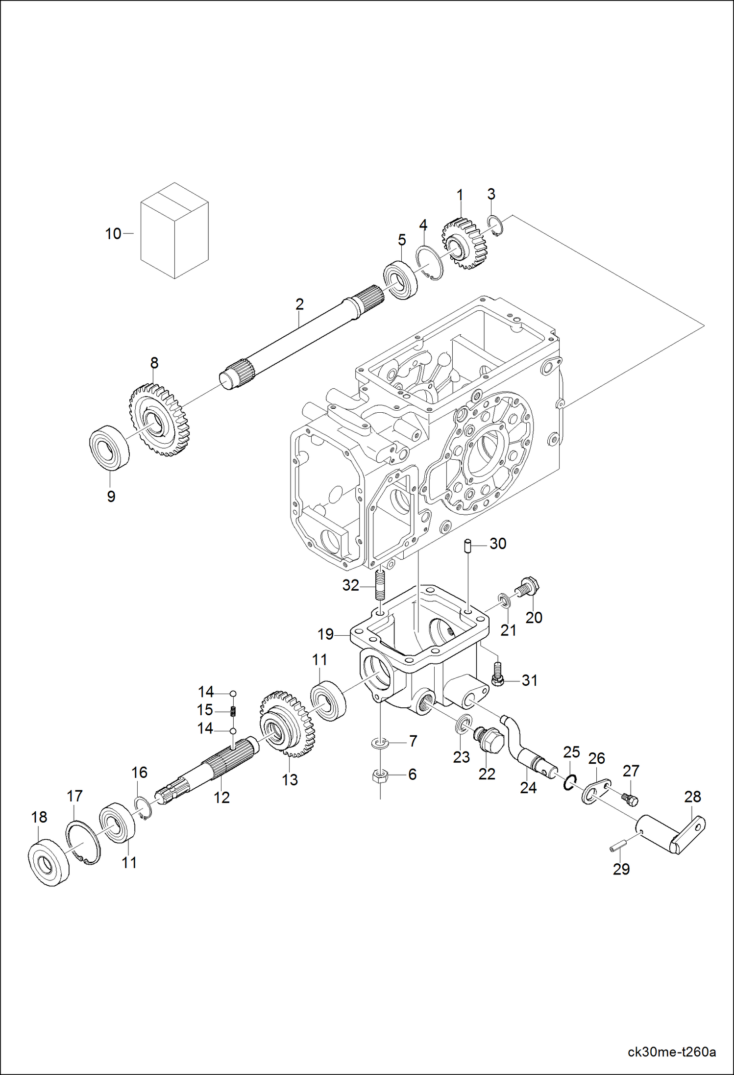 Схема запчастей Bobcat CT235 - MID PTO SHAFT GROUP (W/Mid PTO) DRIVE TRAIN