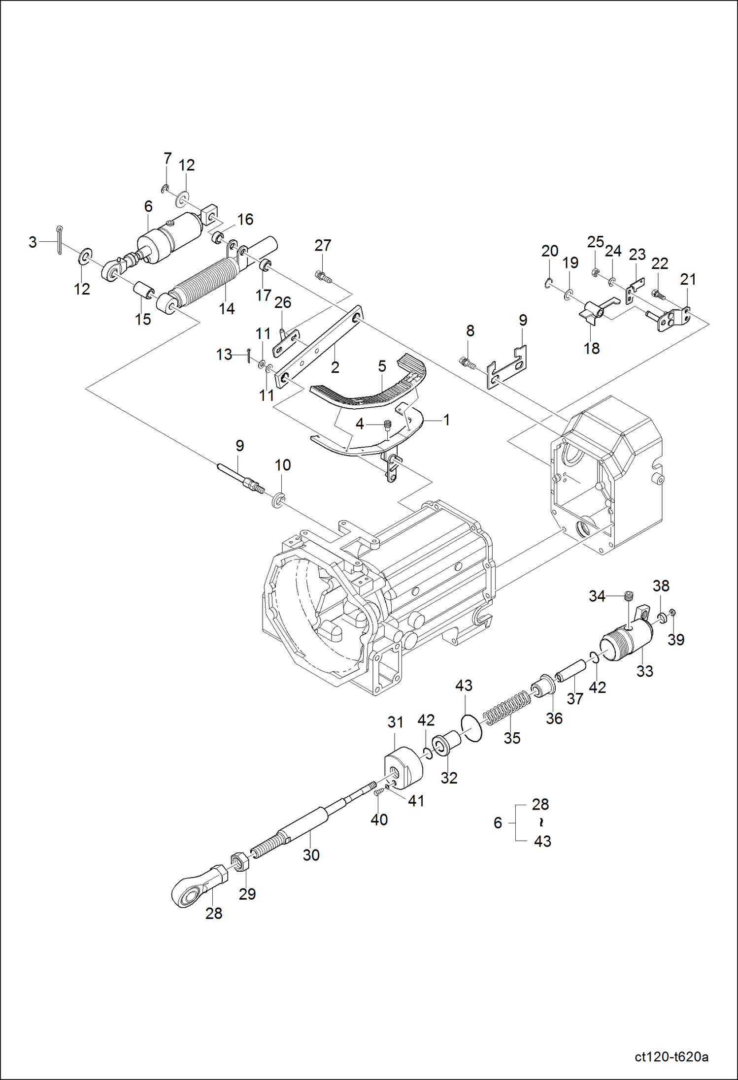 Схема запчастей Bobcat CT120 - HST CONTROL 2 GROUP DRIVE TRAIN