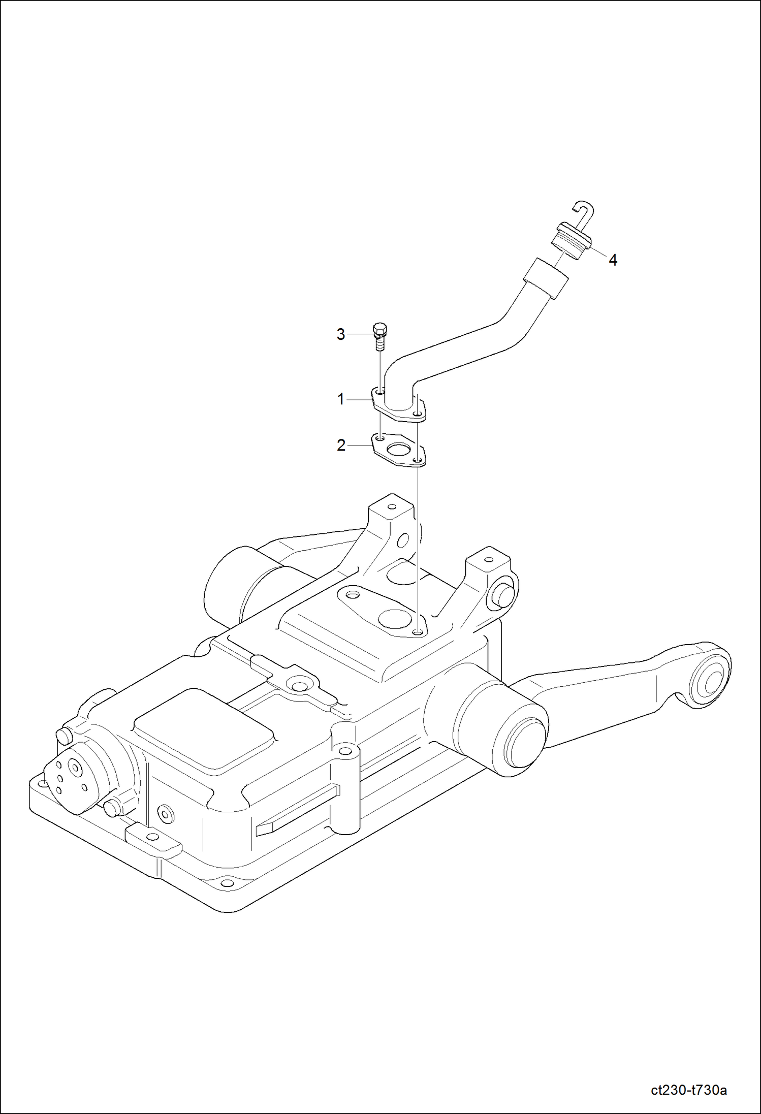 Схема запчастей Bobcat CT225 - OIL PIPE GROUP HYDRAULIC SYSTEM