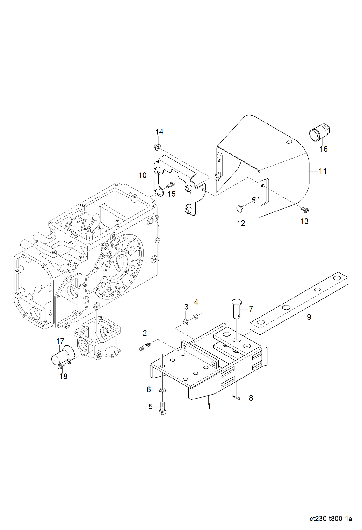 Схема запчастей Bobcat CT225 - DRAWBAR GROUP (W/Mid PTO) HYDRAULIC SYSTEM