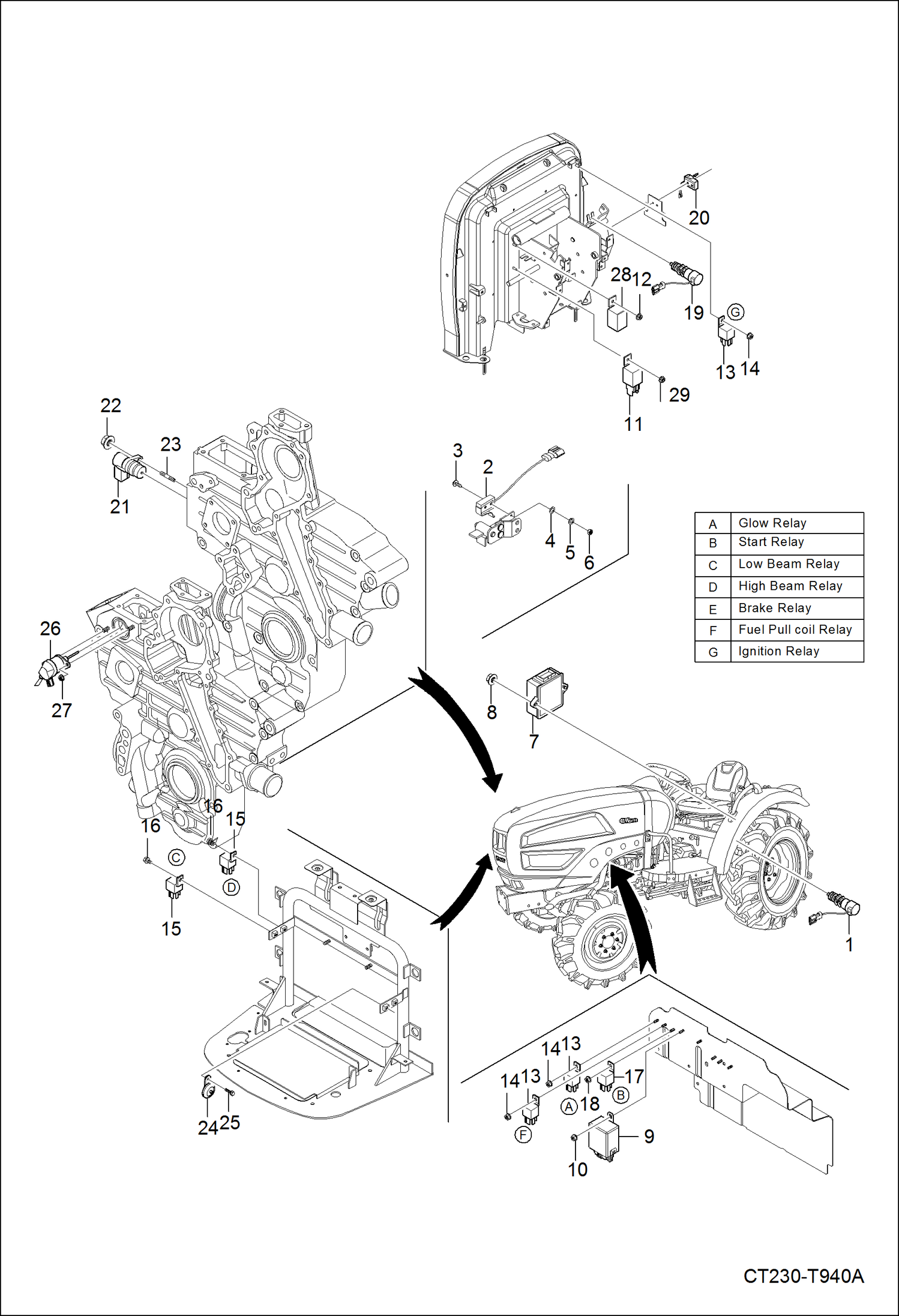 Схема запчастей Bobcat CT225 - ELECTRICAL SYSTEM 2 GROUP ELECTRICAL SYSTEM