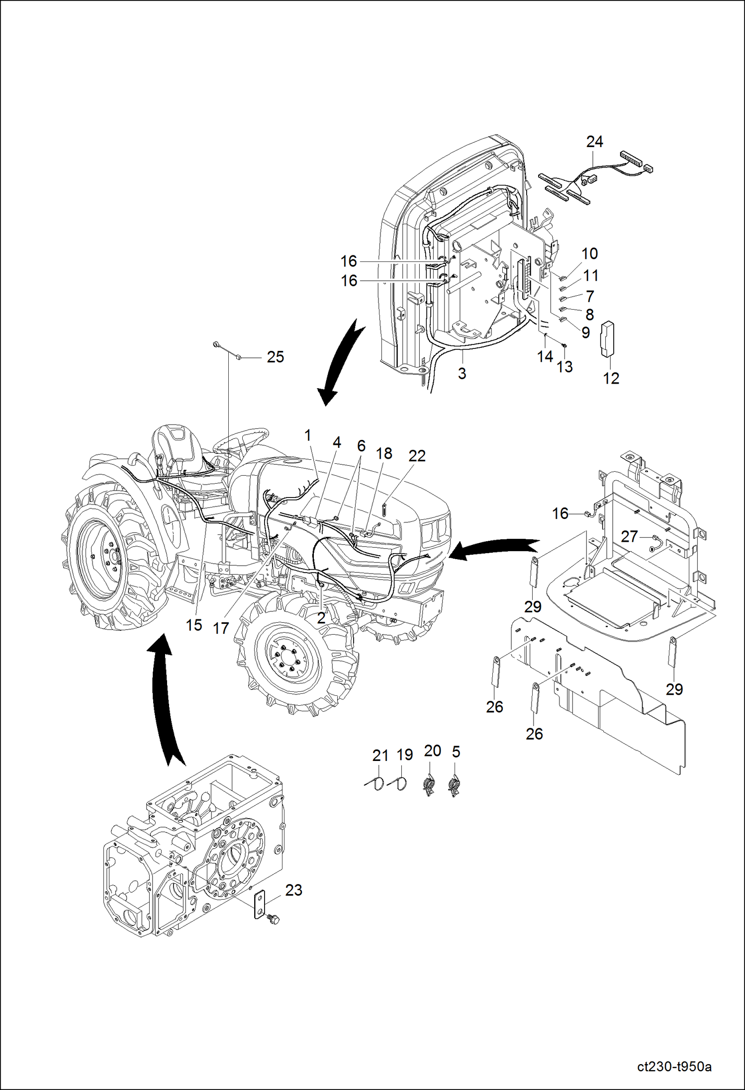 Схема запчастей Bobcat CT225 - ELECTRICAL SYSTEM 3 GROUP ELECTRICAL SYSTEM