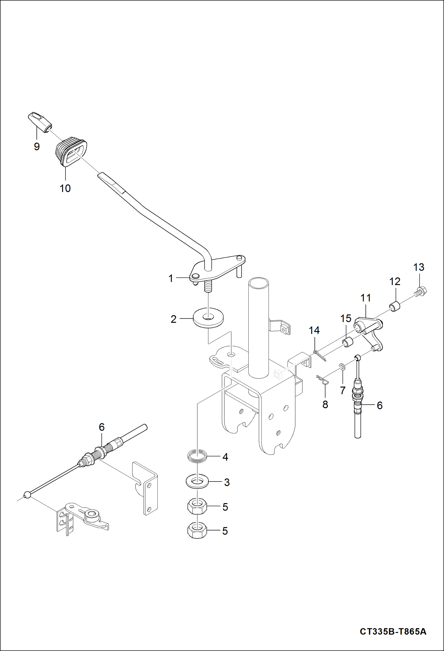 Схема запчастей Bobcat CT335 - THROTTLE GROUP POWER UNIT