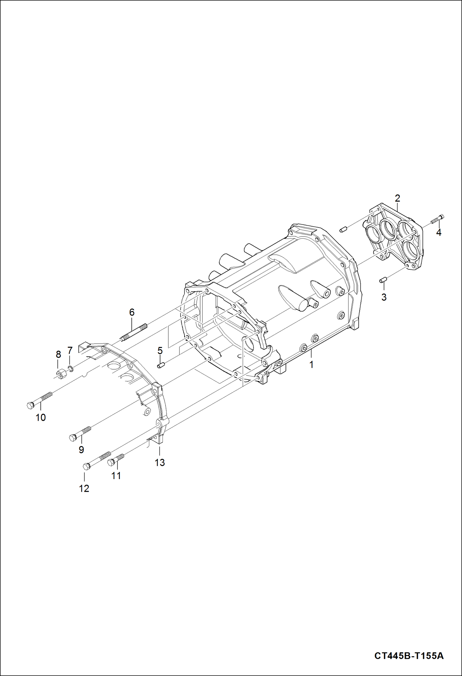 Схема запчастей Bobcat CT335 - MID CASE GROUP DRIVE TRAIN