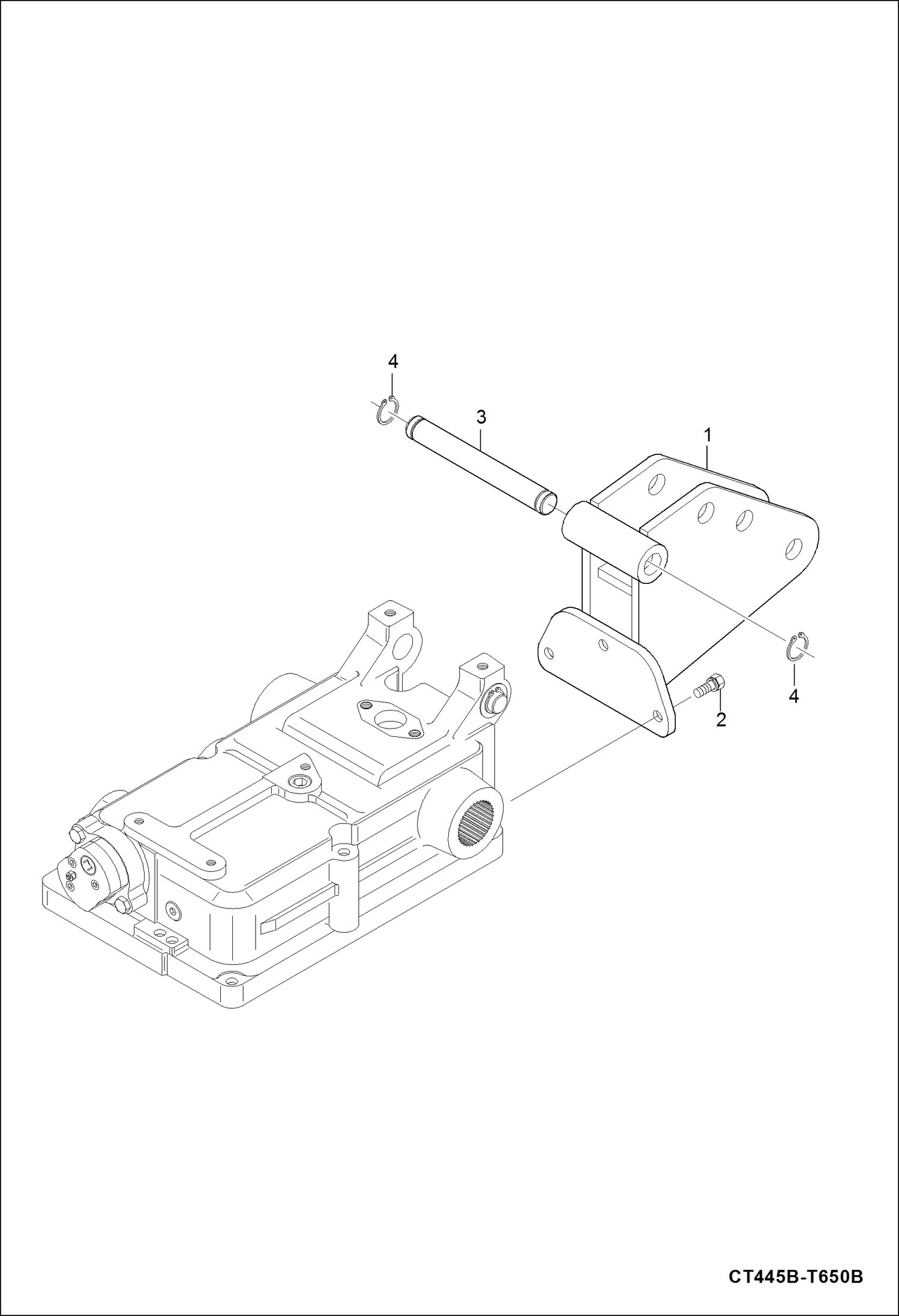 Схема запчастей Bobcat CT335 - TOP LINK BRACKET GROUP HYDRAULIC SYSTEM