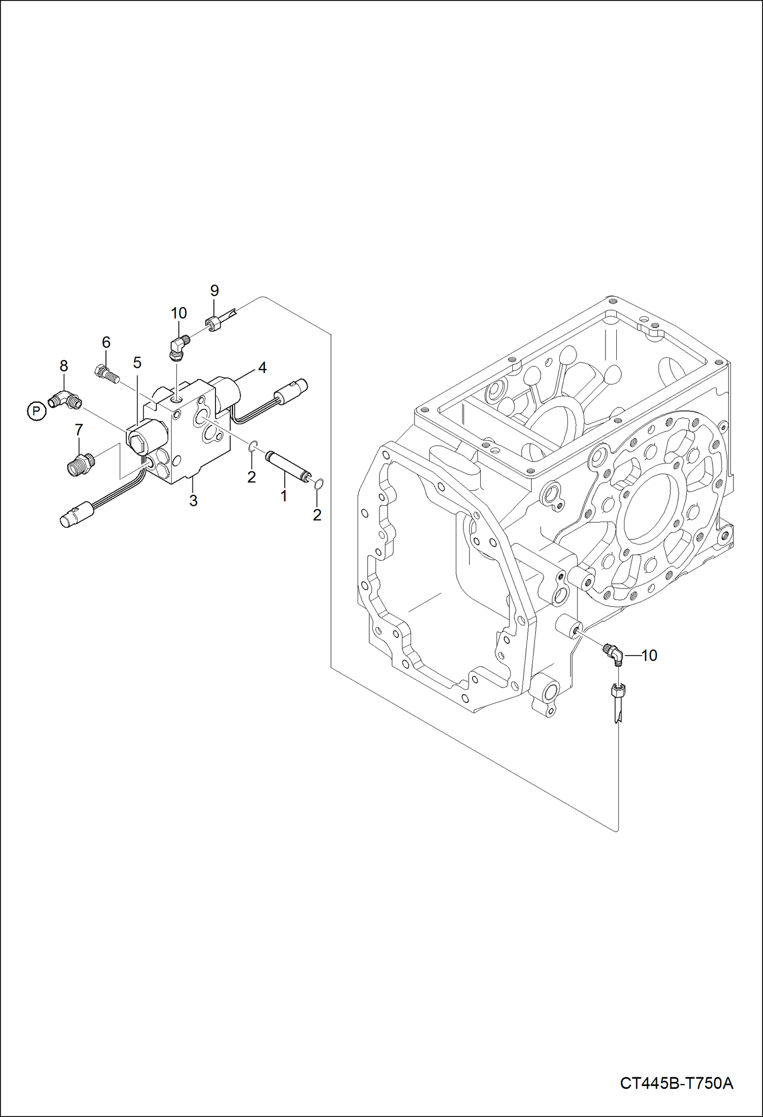 Схема запчастей Bobcat CT335 - MODULATE VALVE GROUP HYDRAULIC SYSTEM