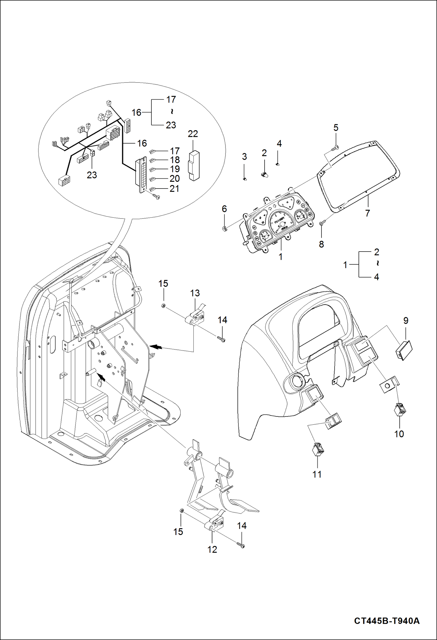 Схема запчастей Bobcat CT335 - FRAME ELECTRICAL SYSTEM GROUP 2 ELECTRICAL SYSTEM