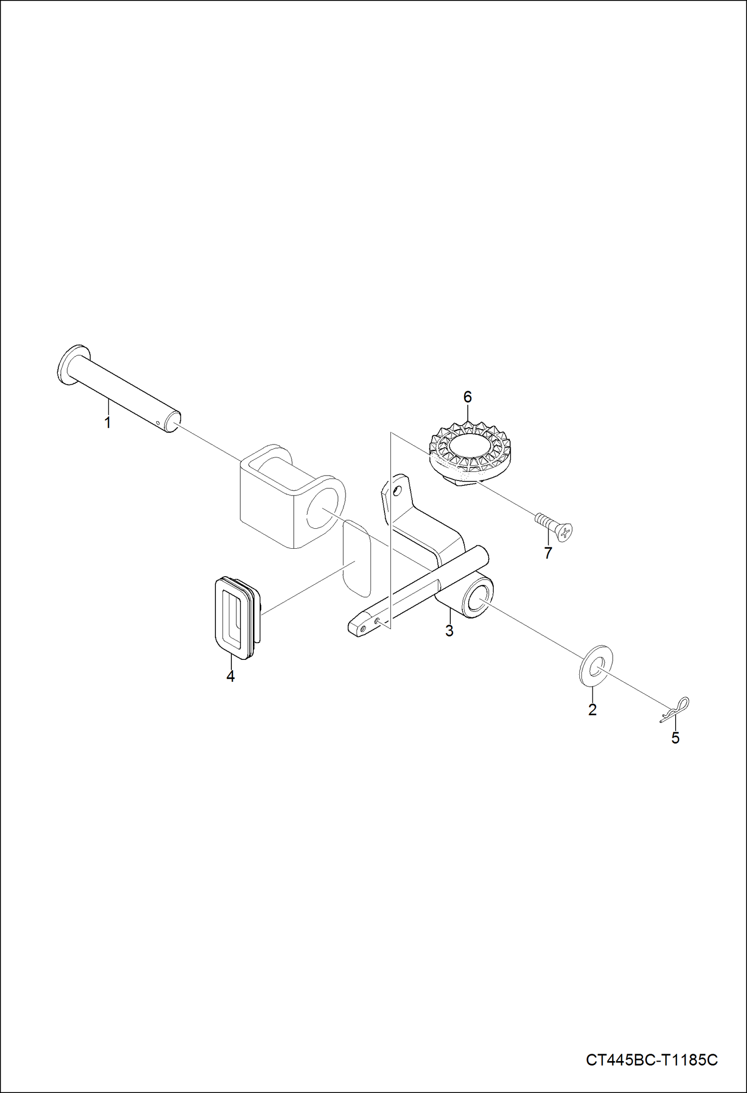 Схема запчастей Bobcat CT335 - DIFFERENTIAL LOCK PEDAL GROUP DRIVE TRAIN