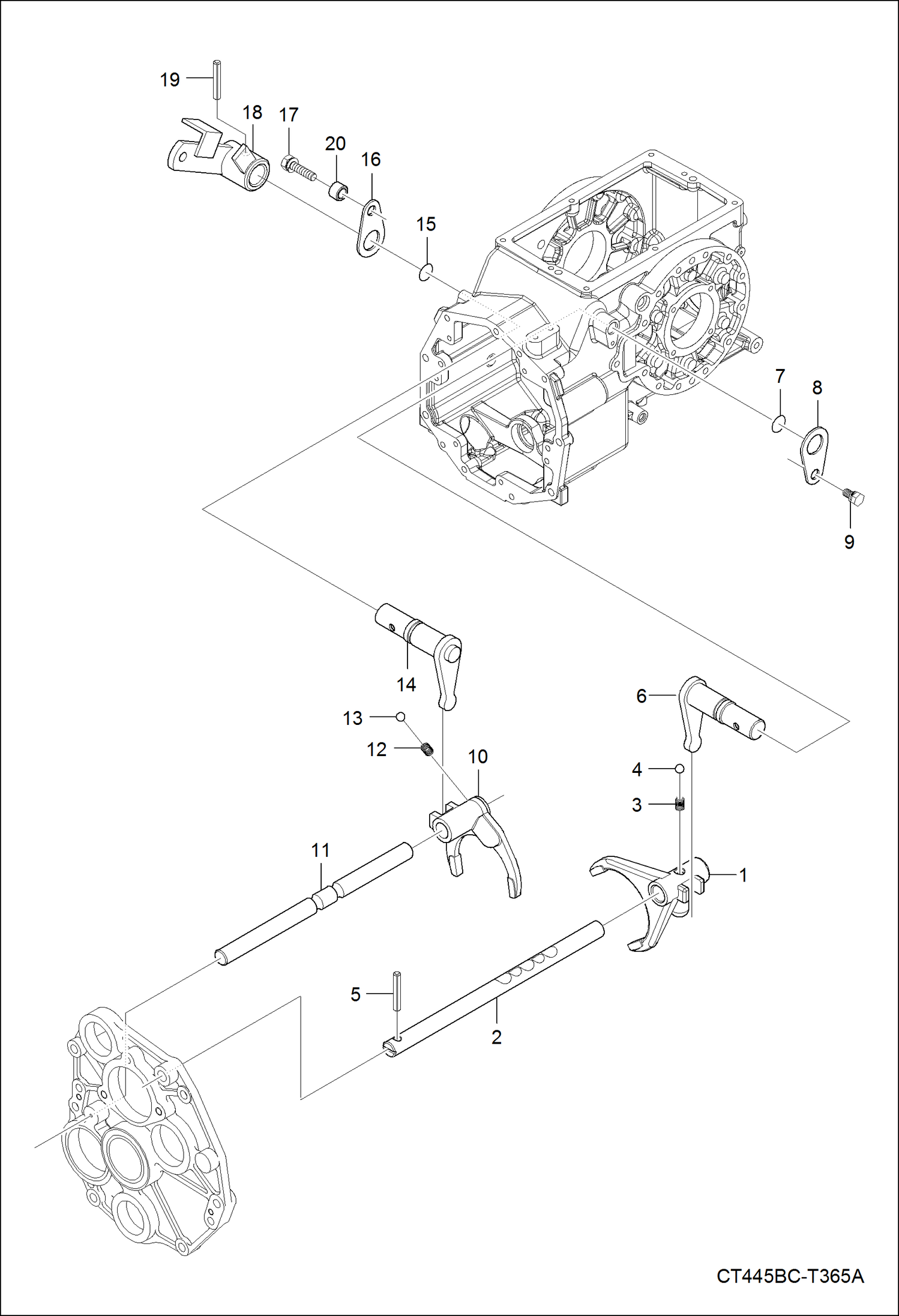 Схема запчастей Bobcat CT335 - RANGE FORK GROUP DRIVE TRAIN