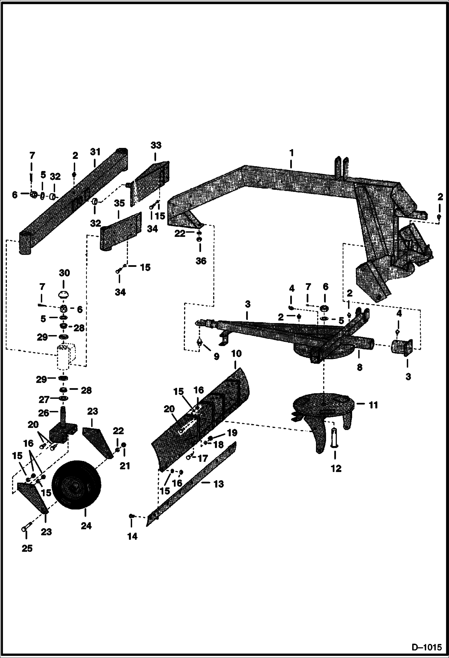 Схема запчастей Bobcat GRADER - GRADER (Main Frame) Loader