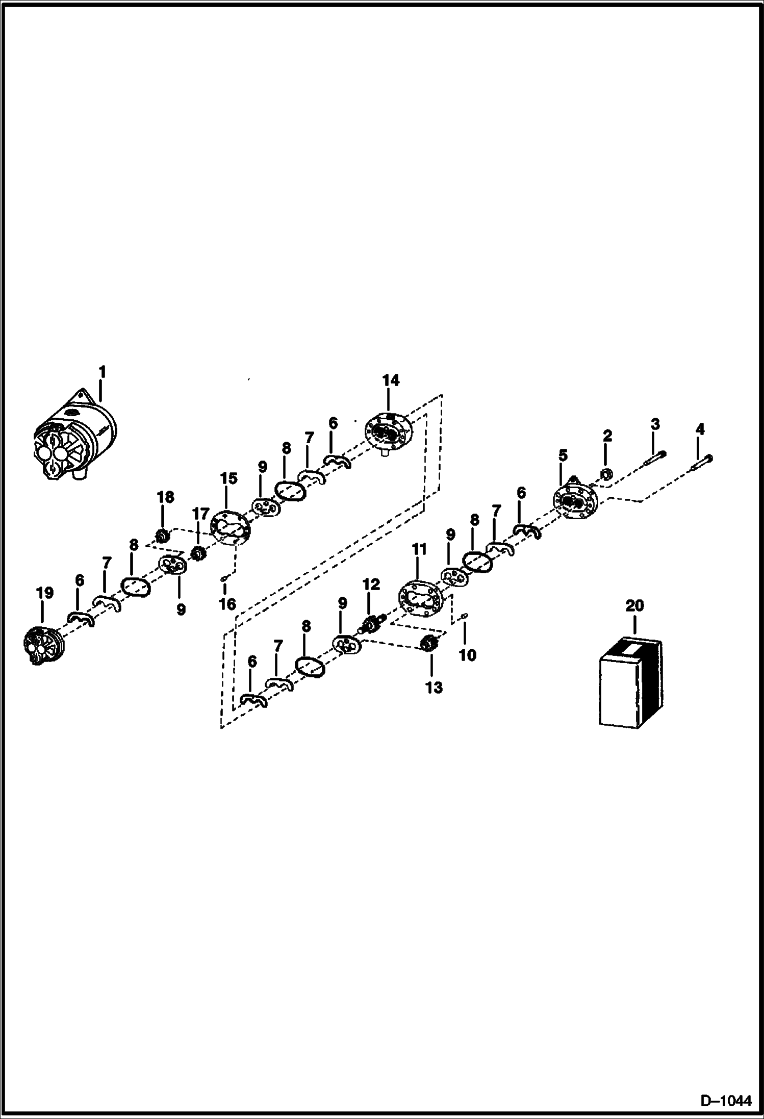 Схема запчастей Bobcat 900s - HYDRAULIC PUMP (S/N 12817 & Below - Webster) HYDRAULIC SYSTEM