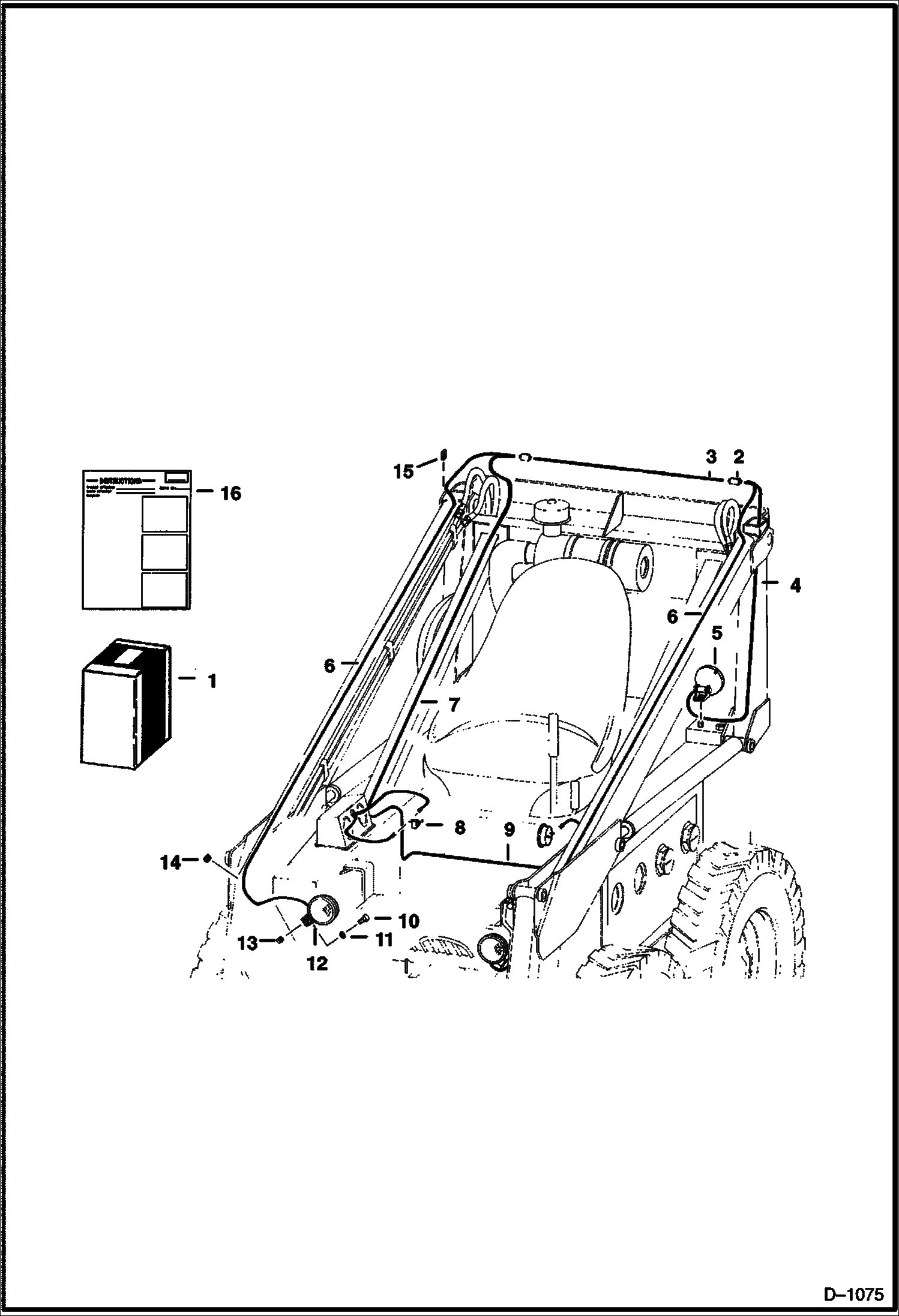 Схема запчастей Bobcat 600s - LIGHTS Lift Arm Mounted ACCESSORIES & OPTIONS