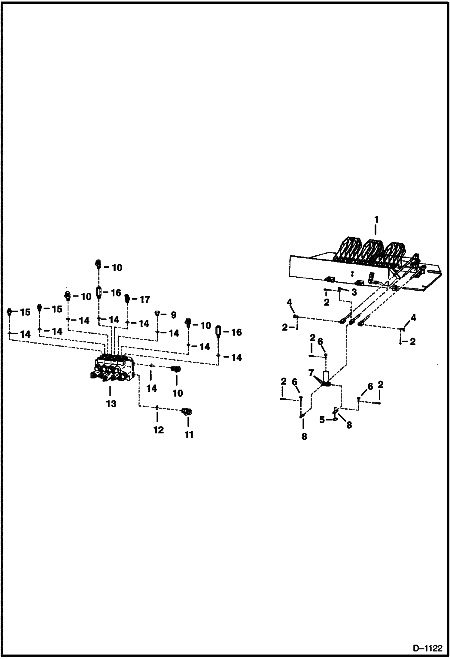 Схема запчастей Bobcat 900s - HYDRAULIC VALVE FITTINGS & LINKAGE HYDRAULIC SYSTEM