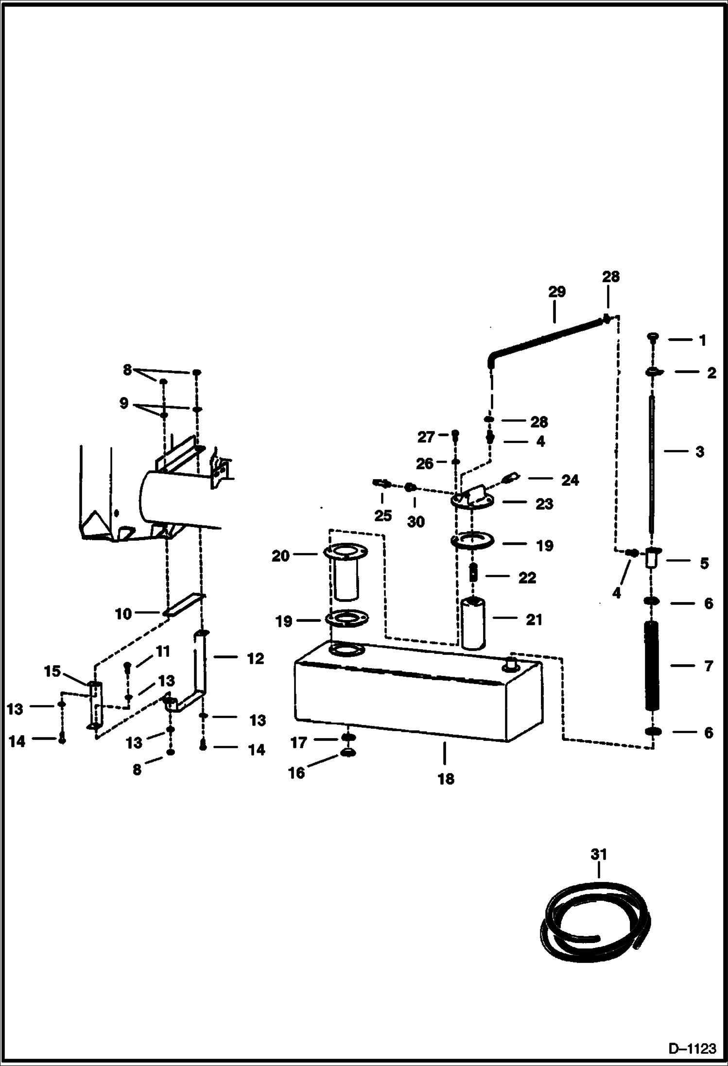 Схема запчастей Bobcat 900s - HYDRAULIC OIL RESERVOIR HYDRAULIC SYSTEM