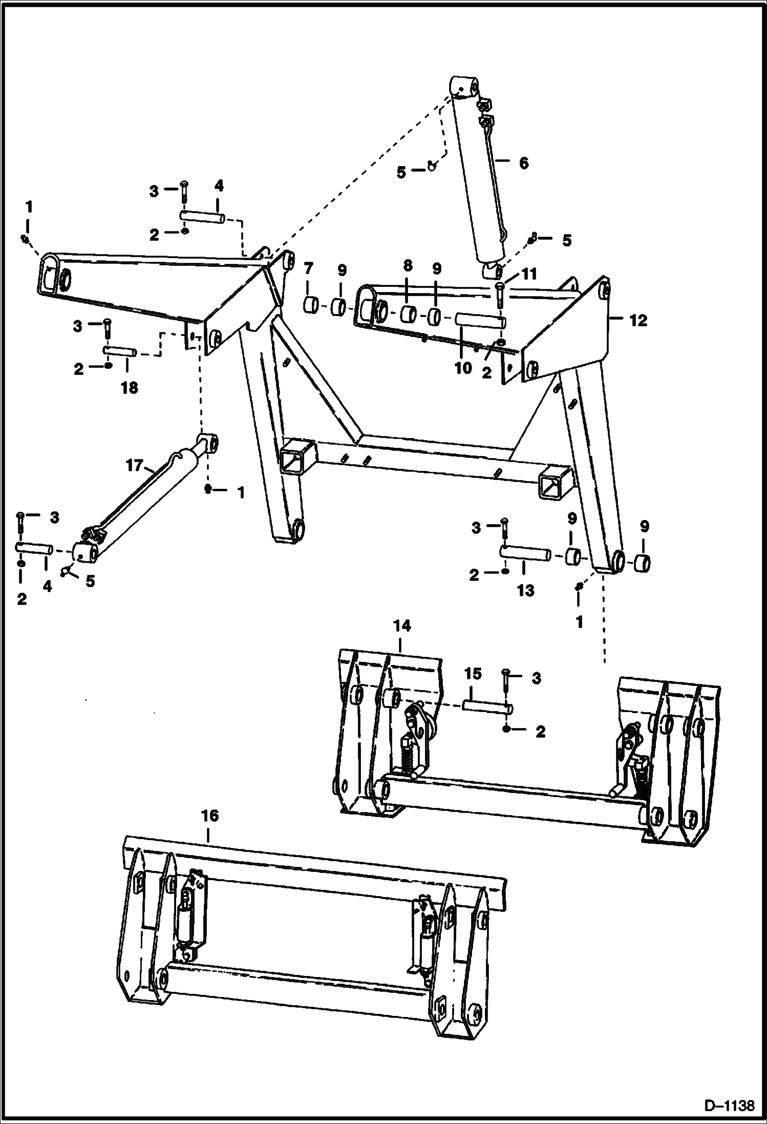 Схема запчастей Bobcat 700s - LIFT ARMS & BOB-TACH MAIN FRAME