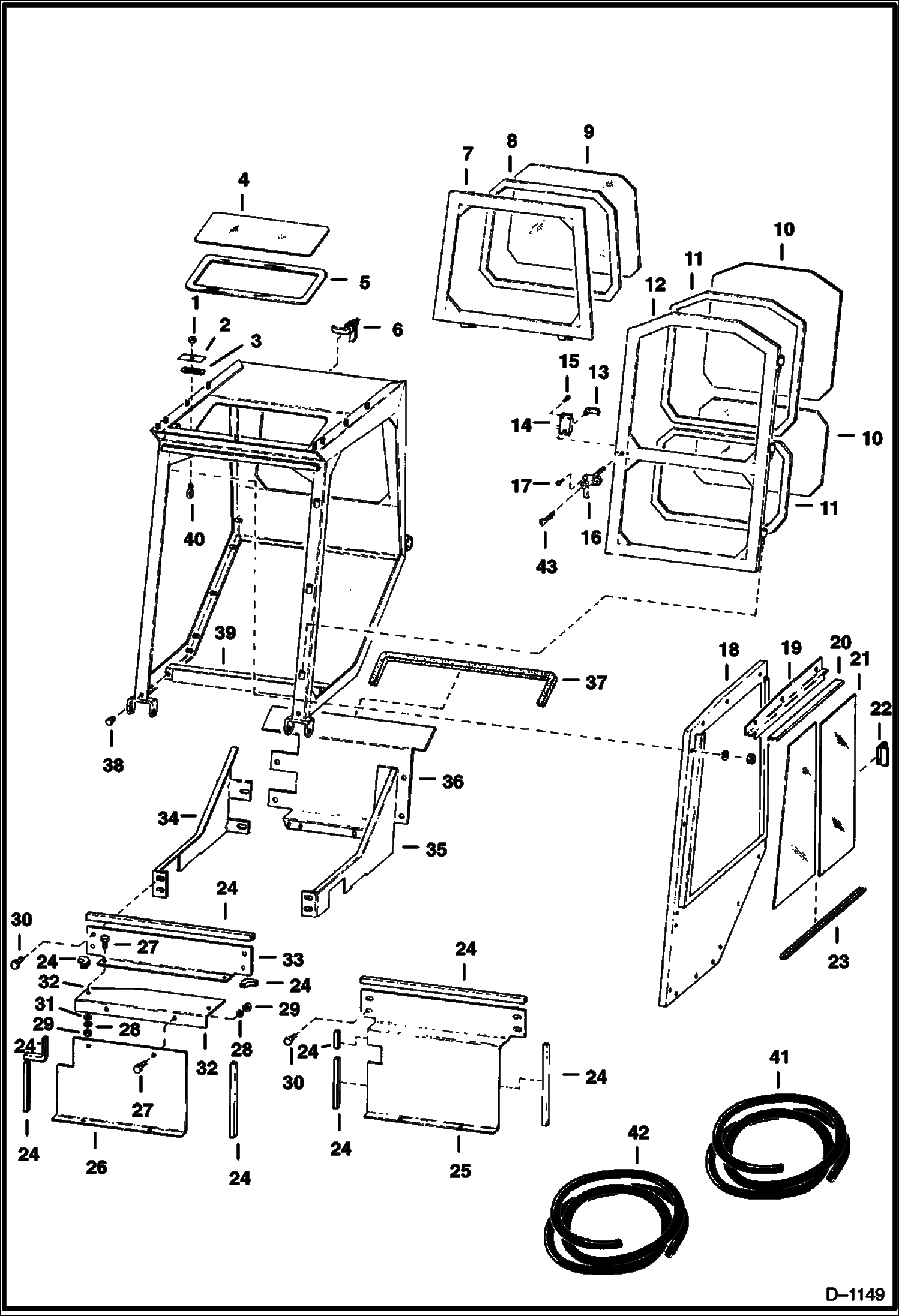 Схема запчастей Bobcat 600s - CAB ENCLOSURE ACCESSORIES & OPTIONS