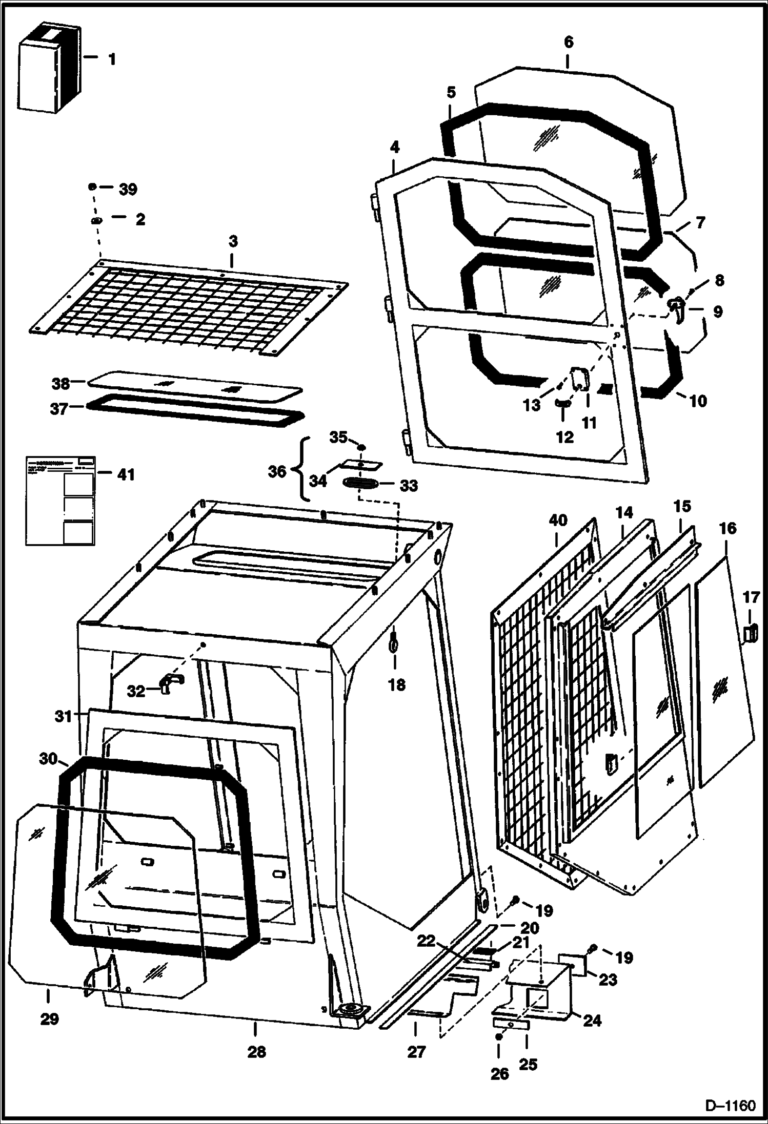 Схема запчастей Bobcat 700s - CAB ENCLOSURE ACCESSORIES & OPTIONS