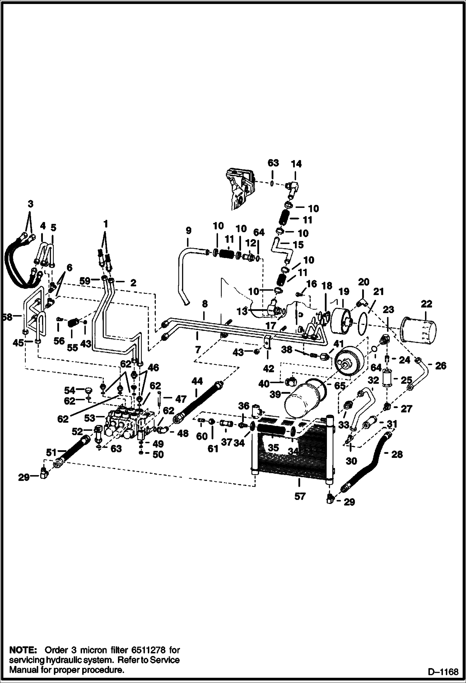 Схема запчастей Bobcat 800s - HYDRAULIC CIRCUITRY HYDRAULIC SYSTEM