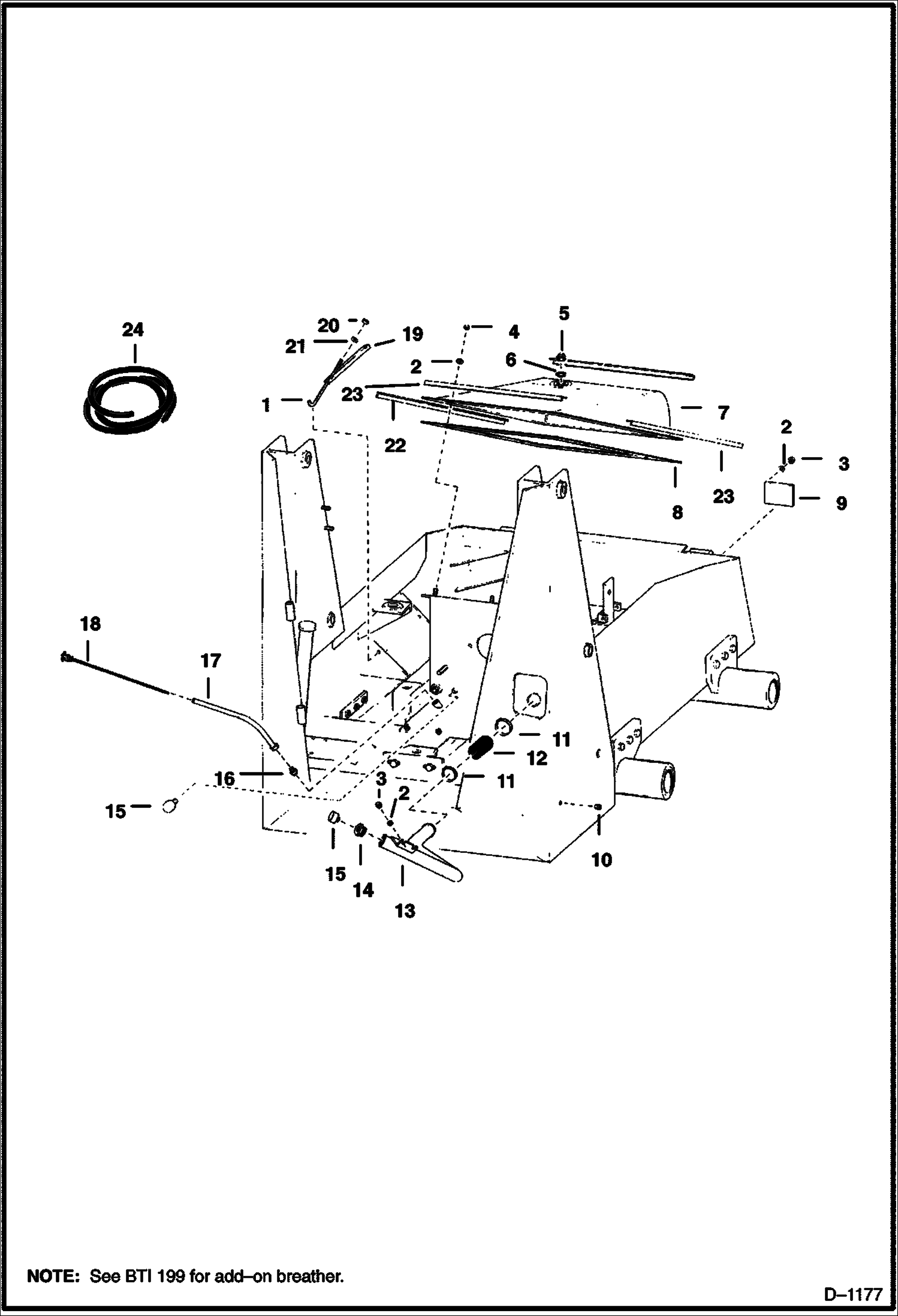 Схема запчастей Bobcat 800s - MAIN FRAME ATTACHING PARTS MAIN FRAME