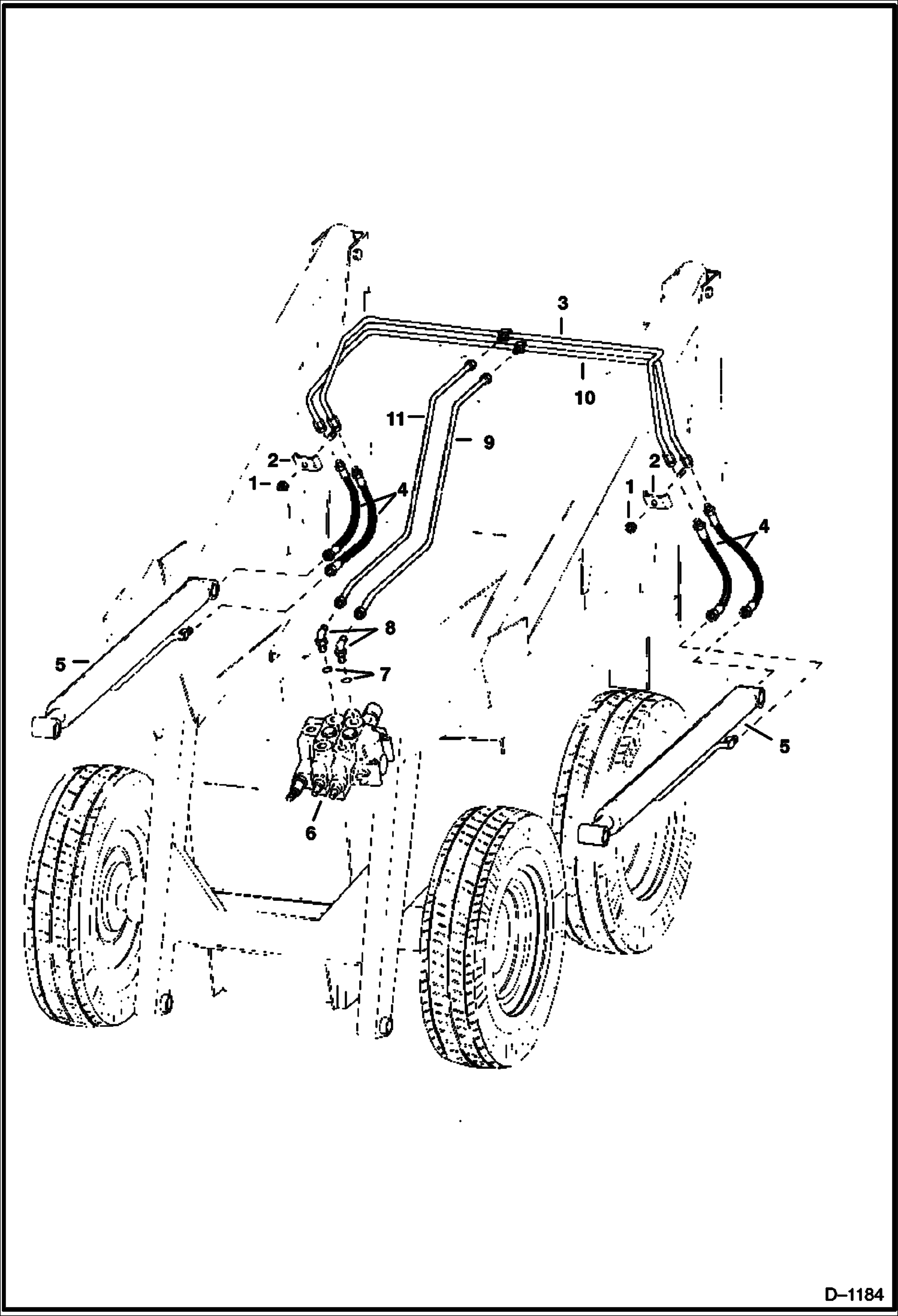 Схема запчастей Bobcat 300s - LIFT CYLINDER CIRCUITRY W/Ward or Cessna Valve HYDRAULIC SYSTEM