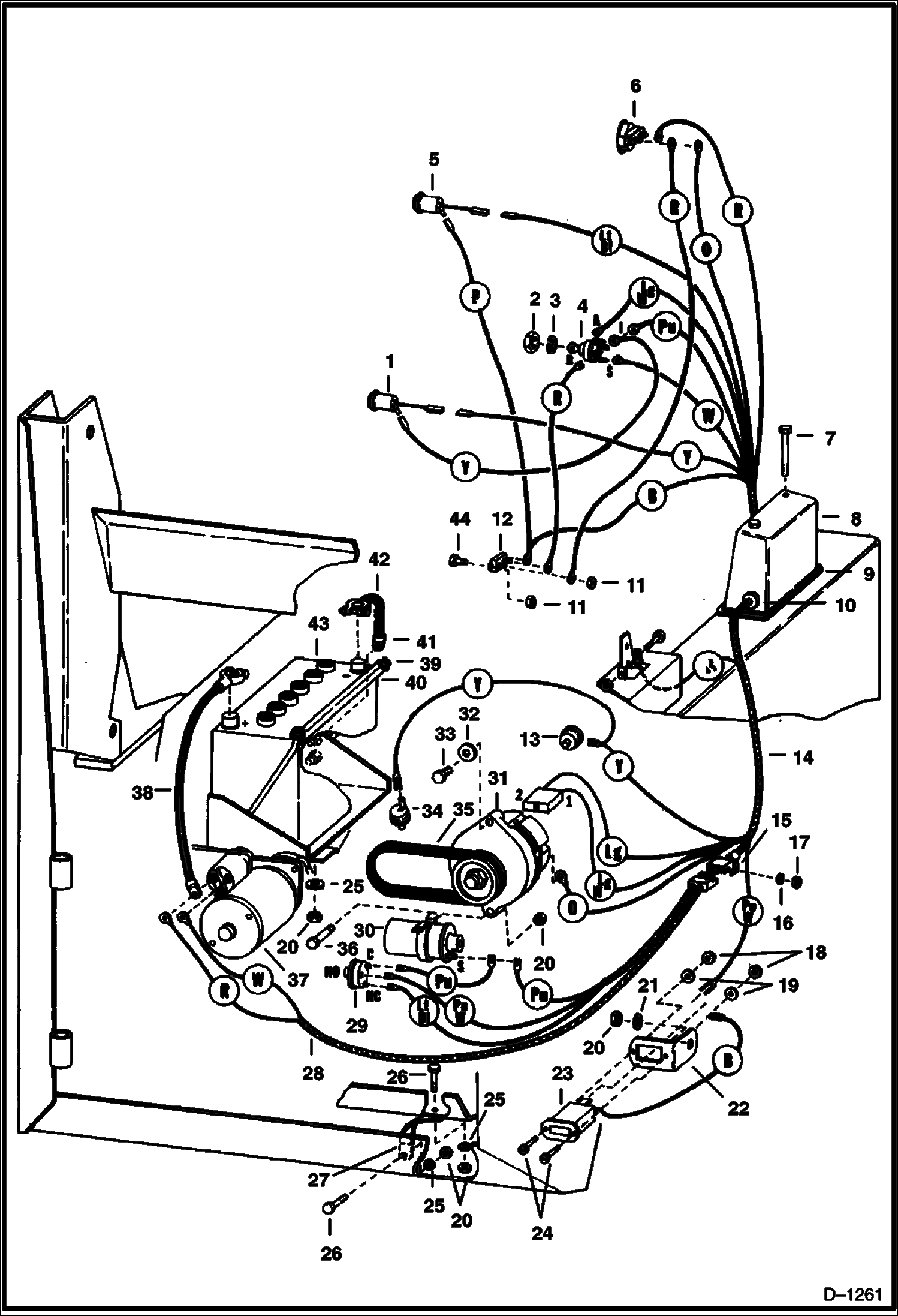 Схема запчастей Bobcat 600s - ELECTRICAL CIRCUITRY ELECTRICAL SYSTEM