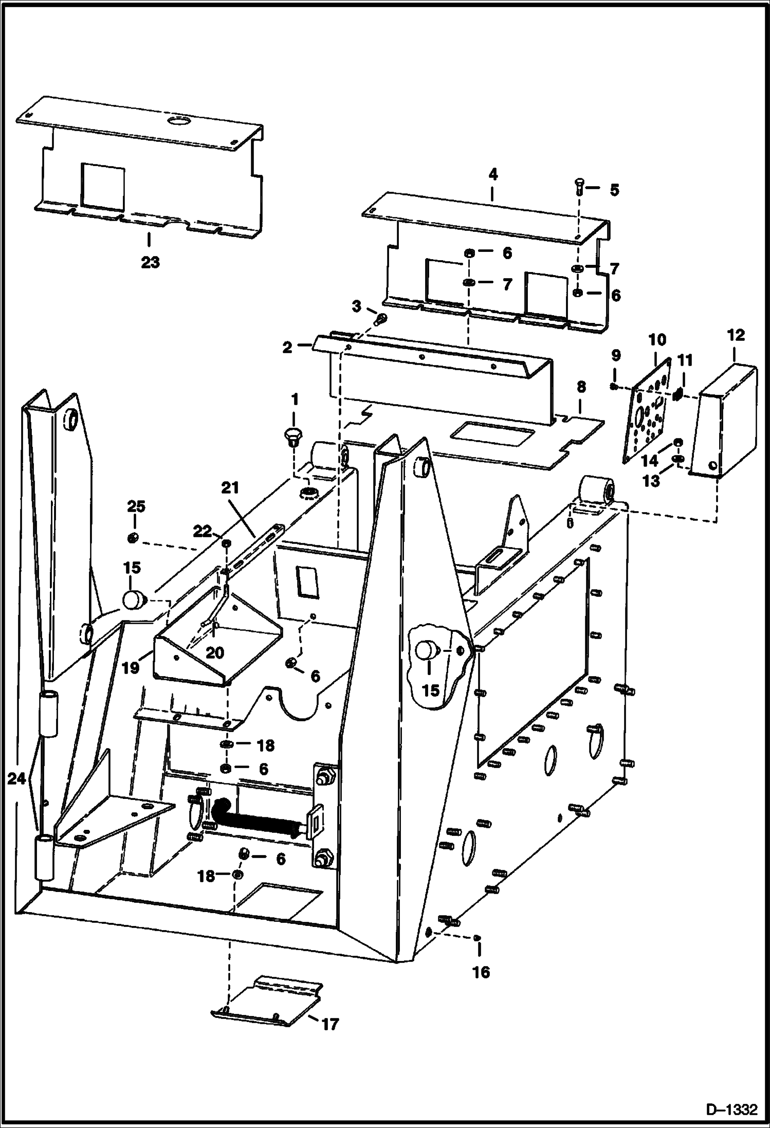 Схема запчастей Bobcat 700s - MAIN FRAME MAIN FRAME