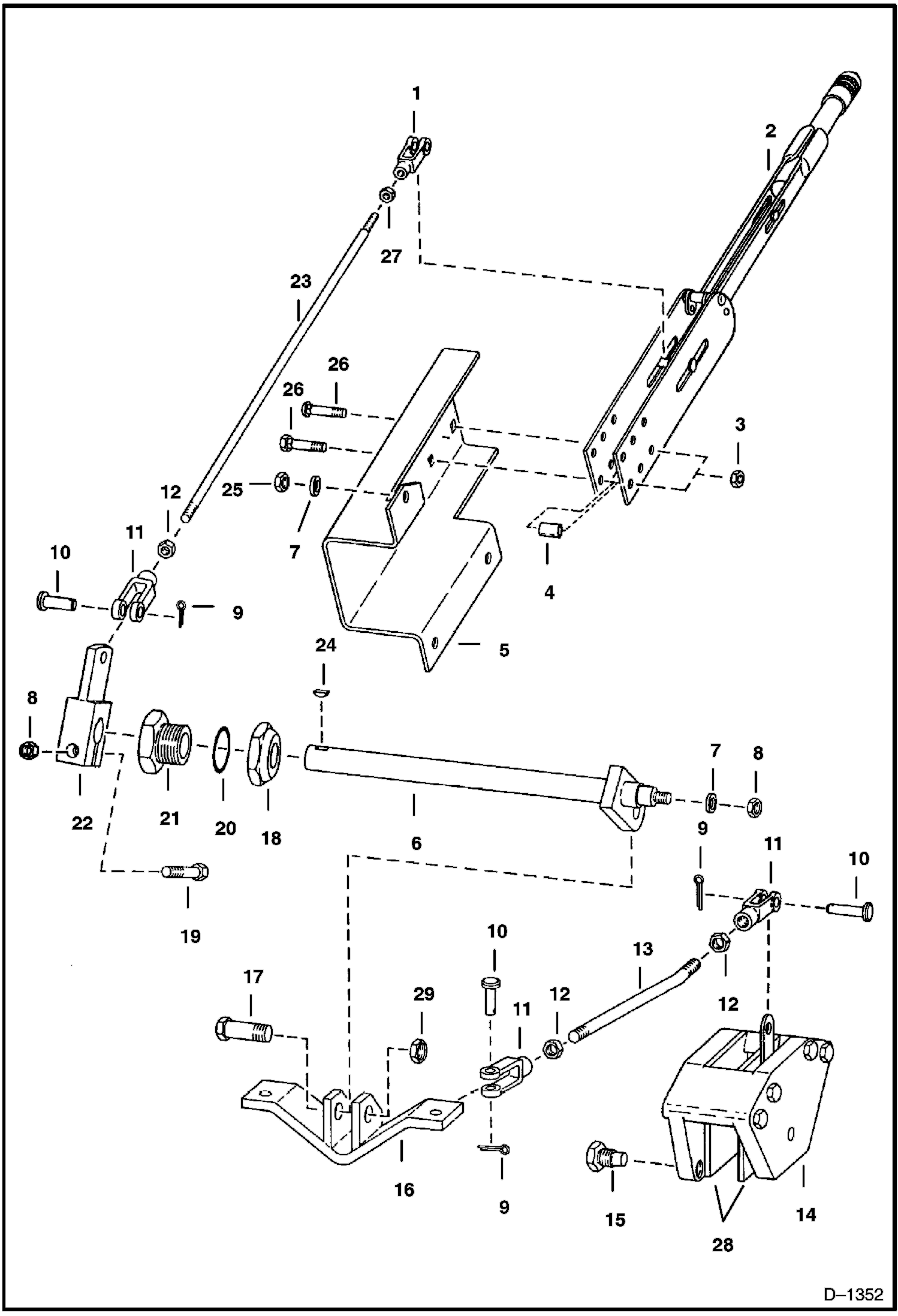 Схема запчастей Bobcat 800s - BRAKES DRIVE TRAIN