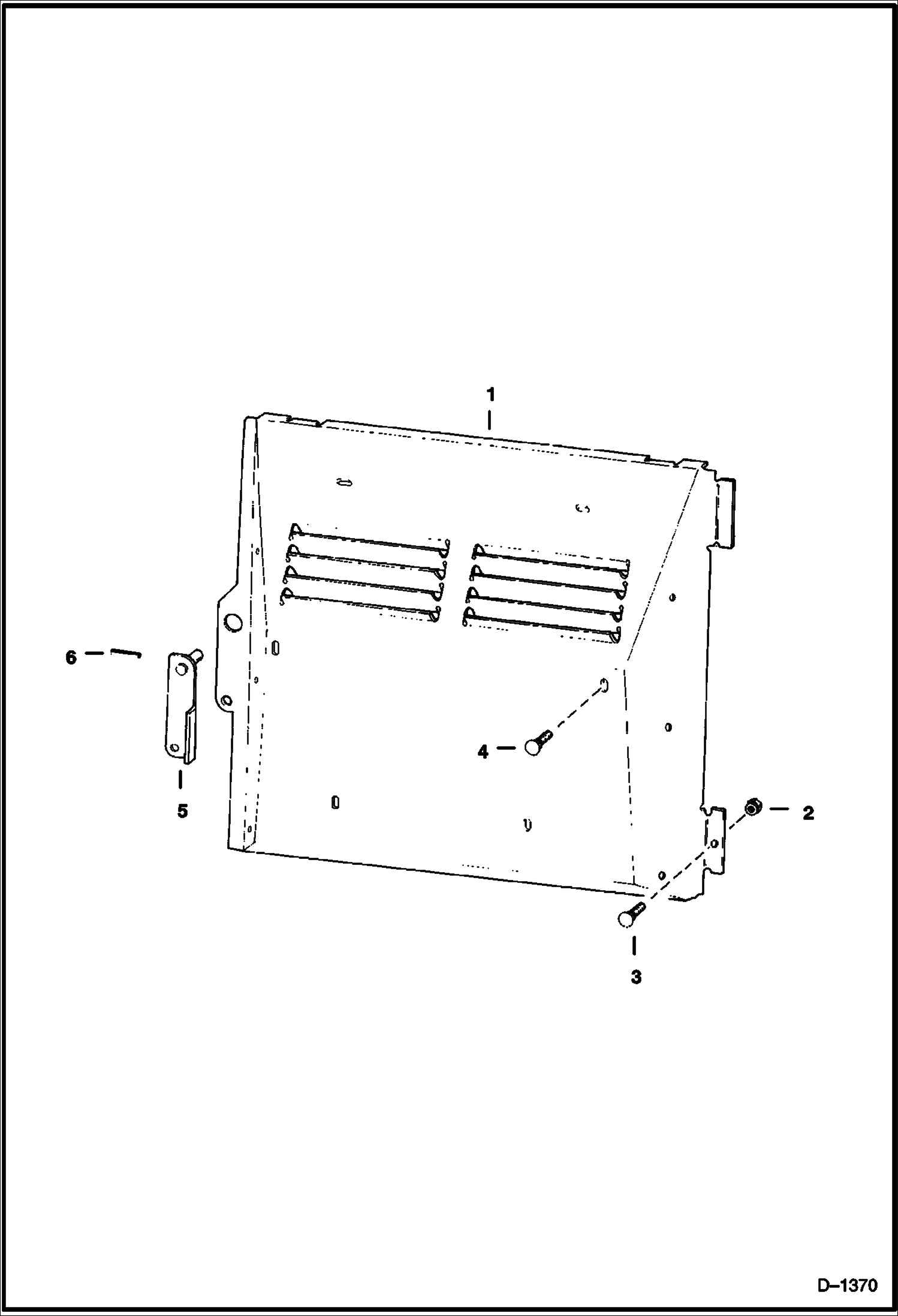 Схема запчастей Bobcat 500s - REAR DOOR MAIN FRAME