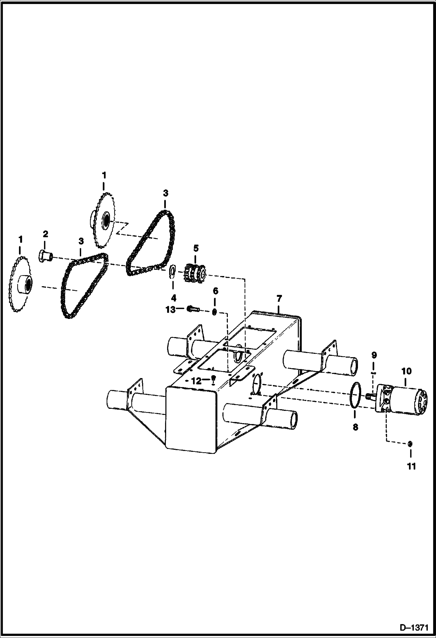 Схема запчастей Bobcat 500s - DRIVE TRAIN DRIVE TRAIN