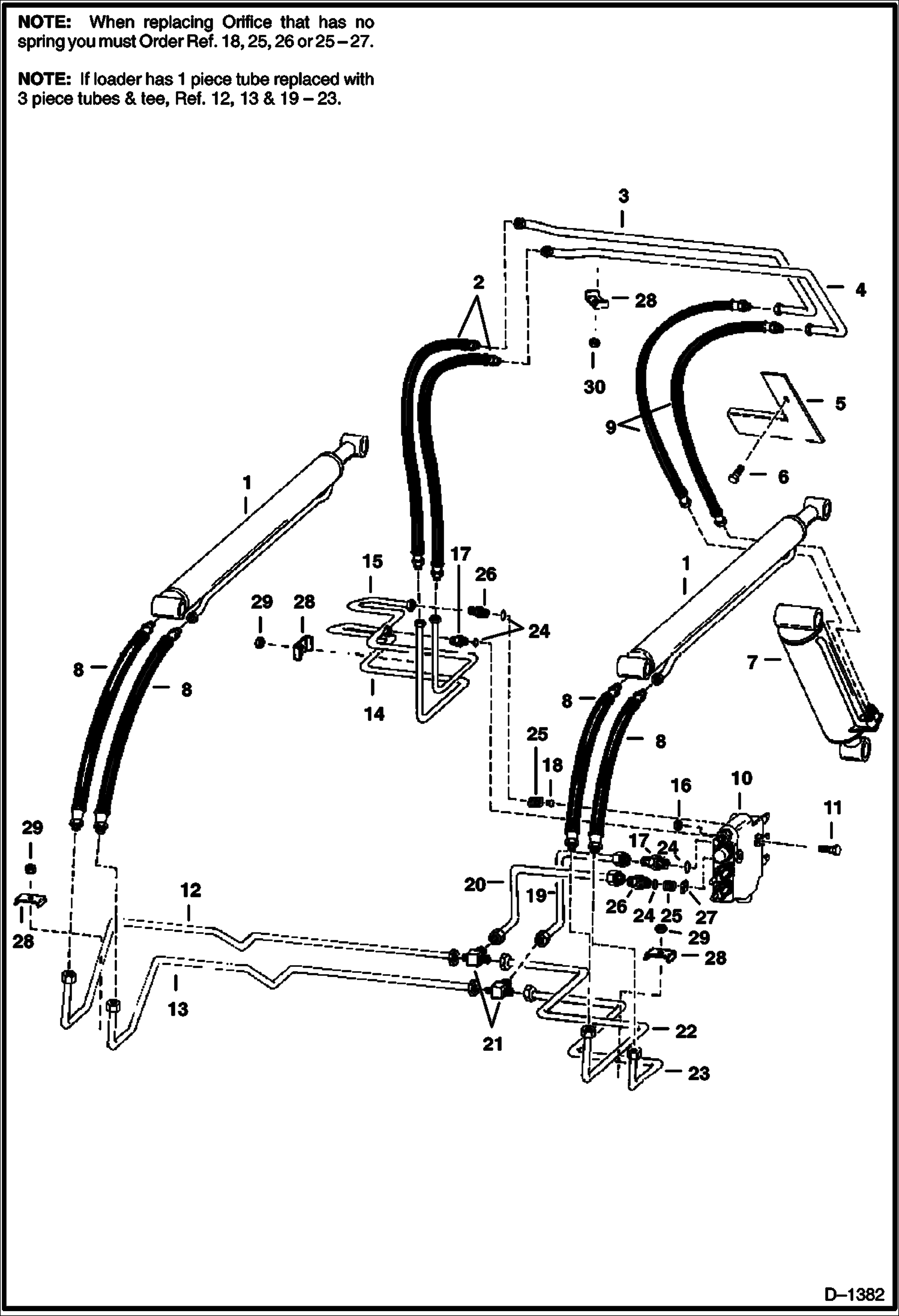 Схема запчастей Bobcat 600s - HYDRAULIC CIRCUITRY HYDRAULIC SYSTEM