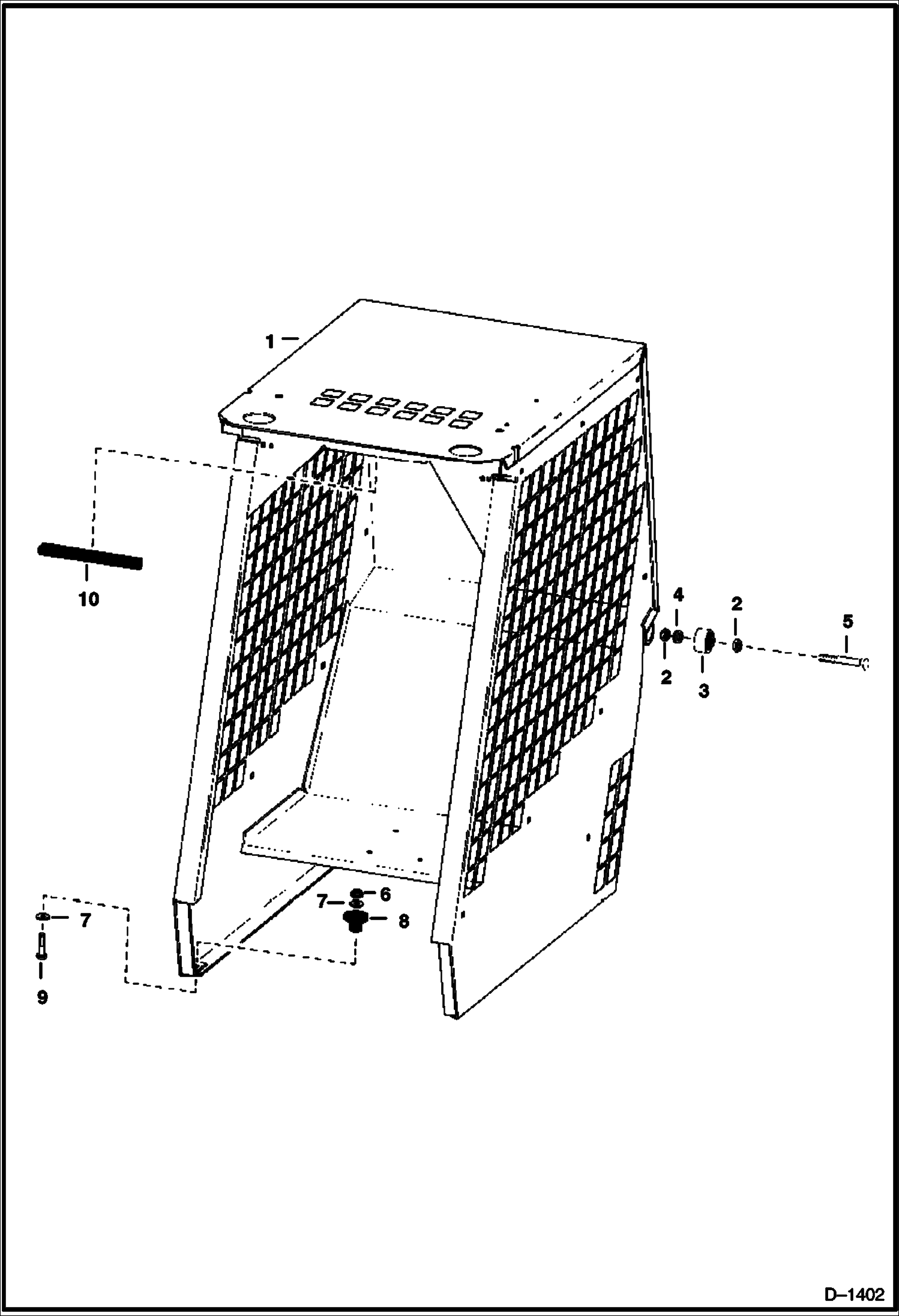 Схема запчастей Bobcat 300s - OPERATOR CAB MAIN FRAME