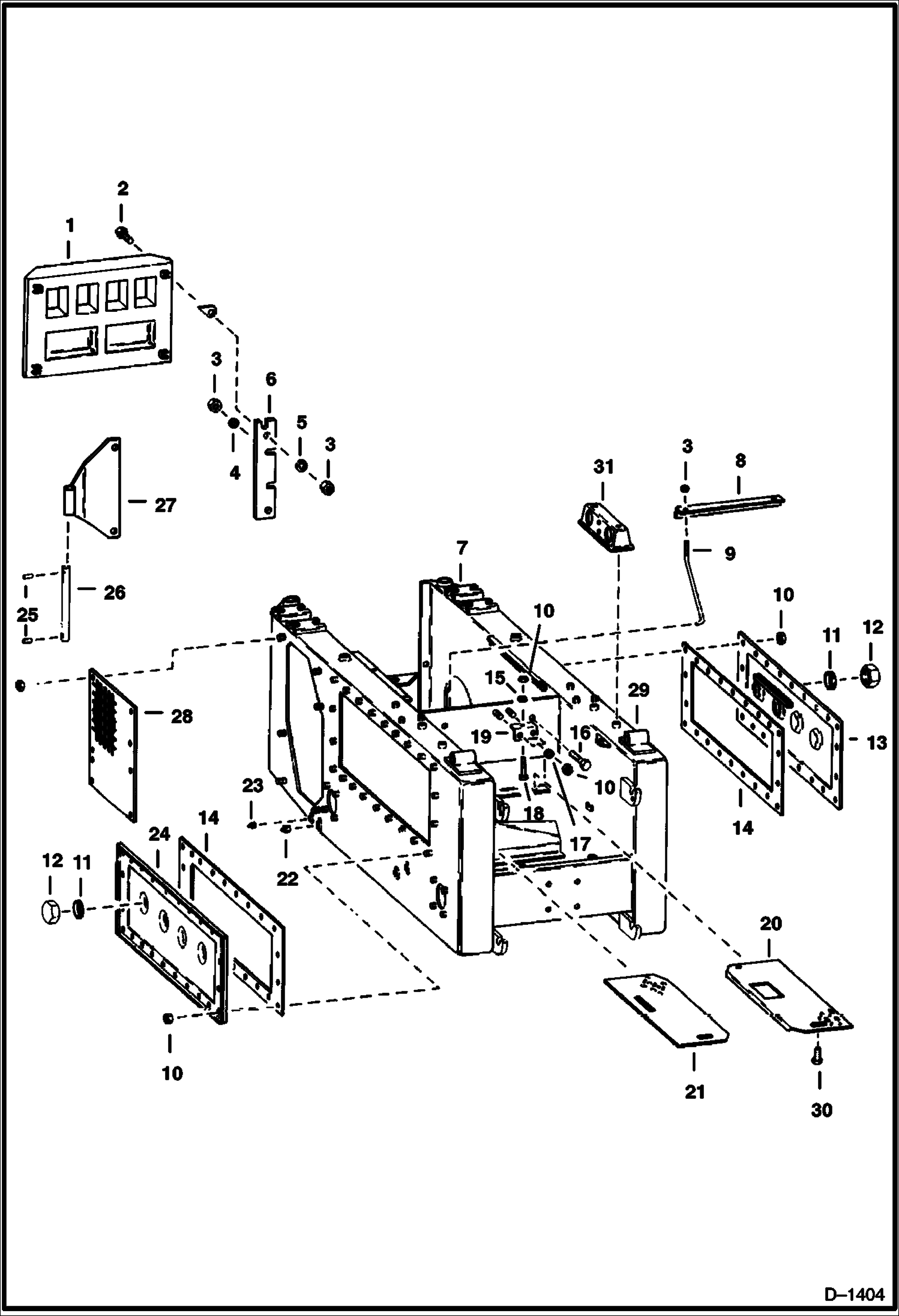 Схема запчастей Bobcat 600s - MAIN FRAME Right Side MAIN FRAME