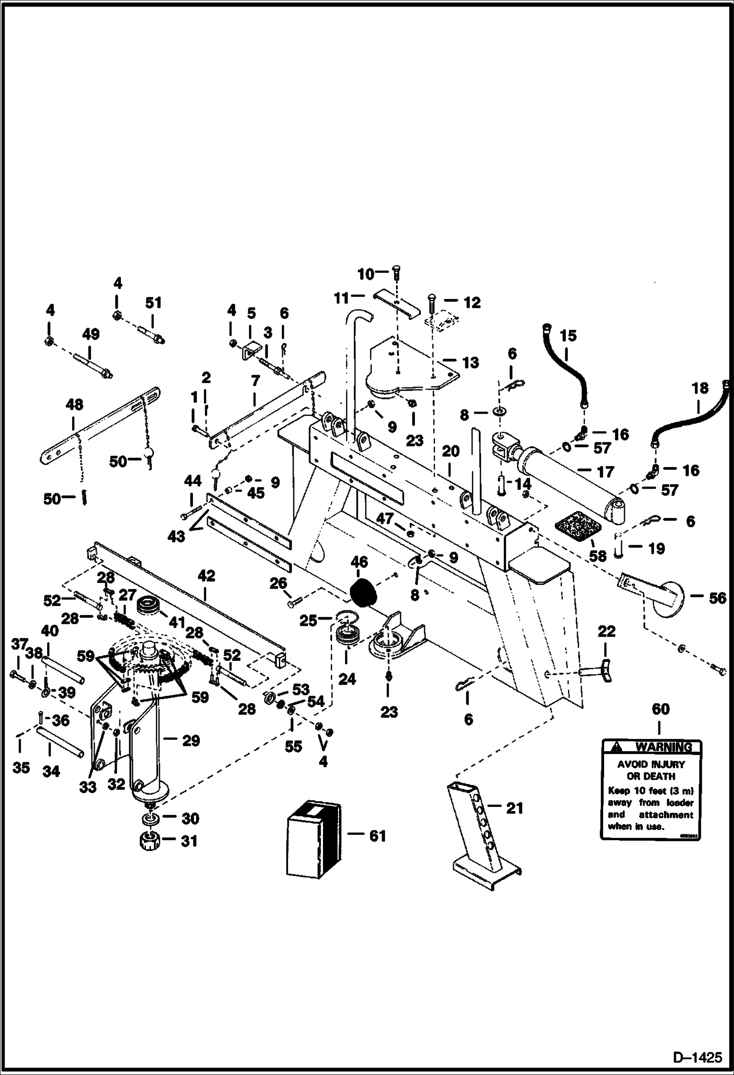 Схема запчастей Bobcat BACKHOE - BACKHOE (Main Frame & Swing Assembly) (905A) (905B) 905 BACKHOE