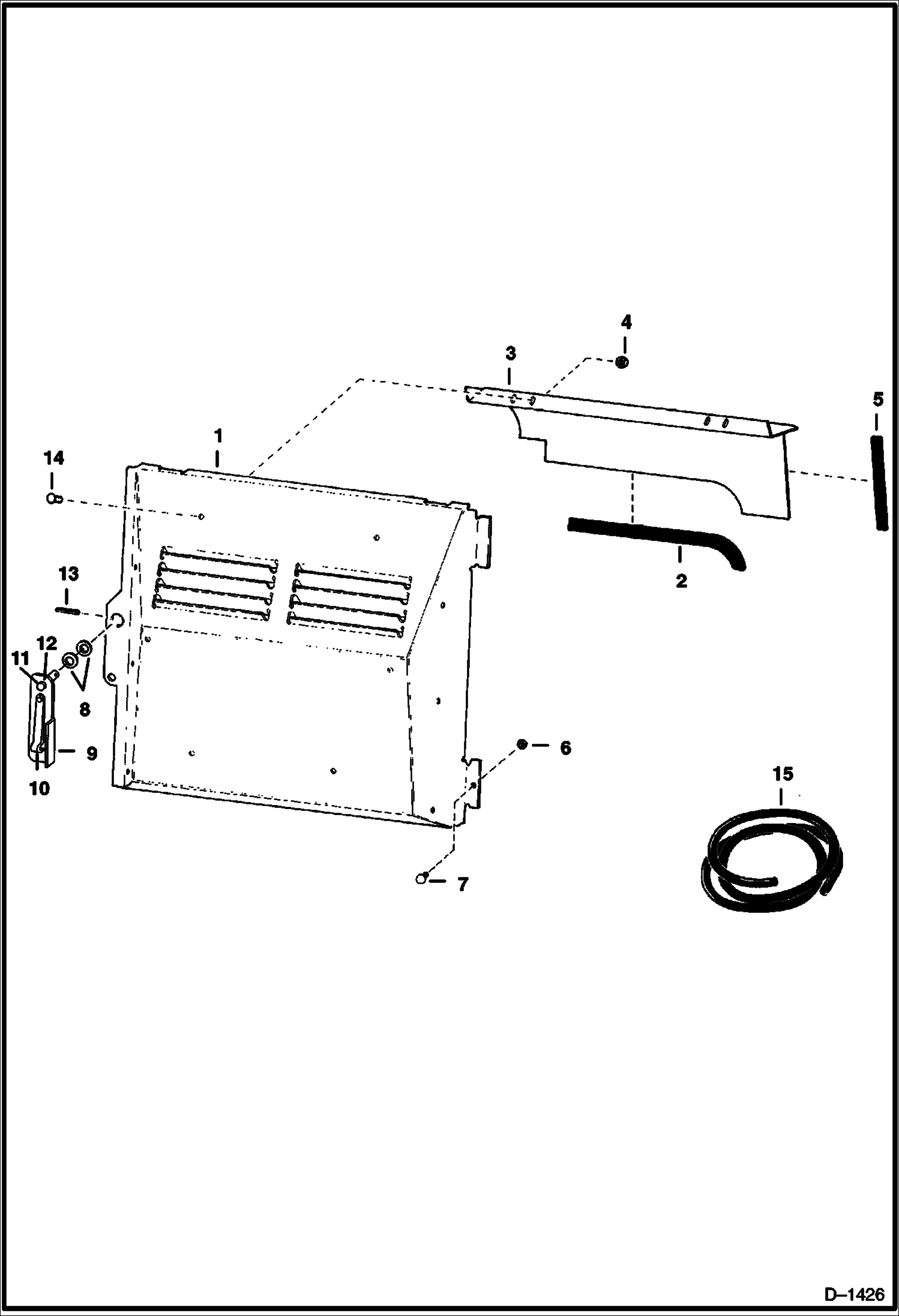 Схема запчастей Bobcat 700s - REAR DOOR MAIN FRAME