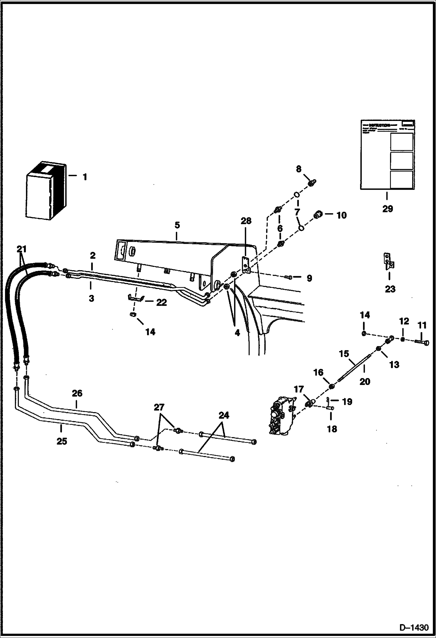 Схема запчастей Bobcat 500s - AUXILIARY HYDRAULICS KIT ACCESSORIES & OPTIONS