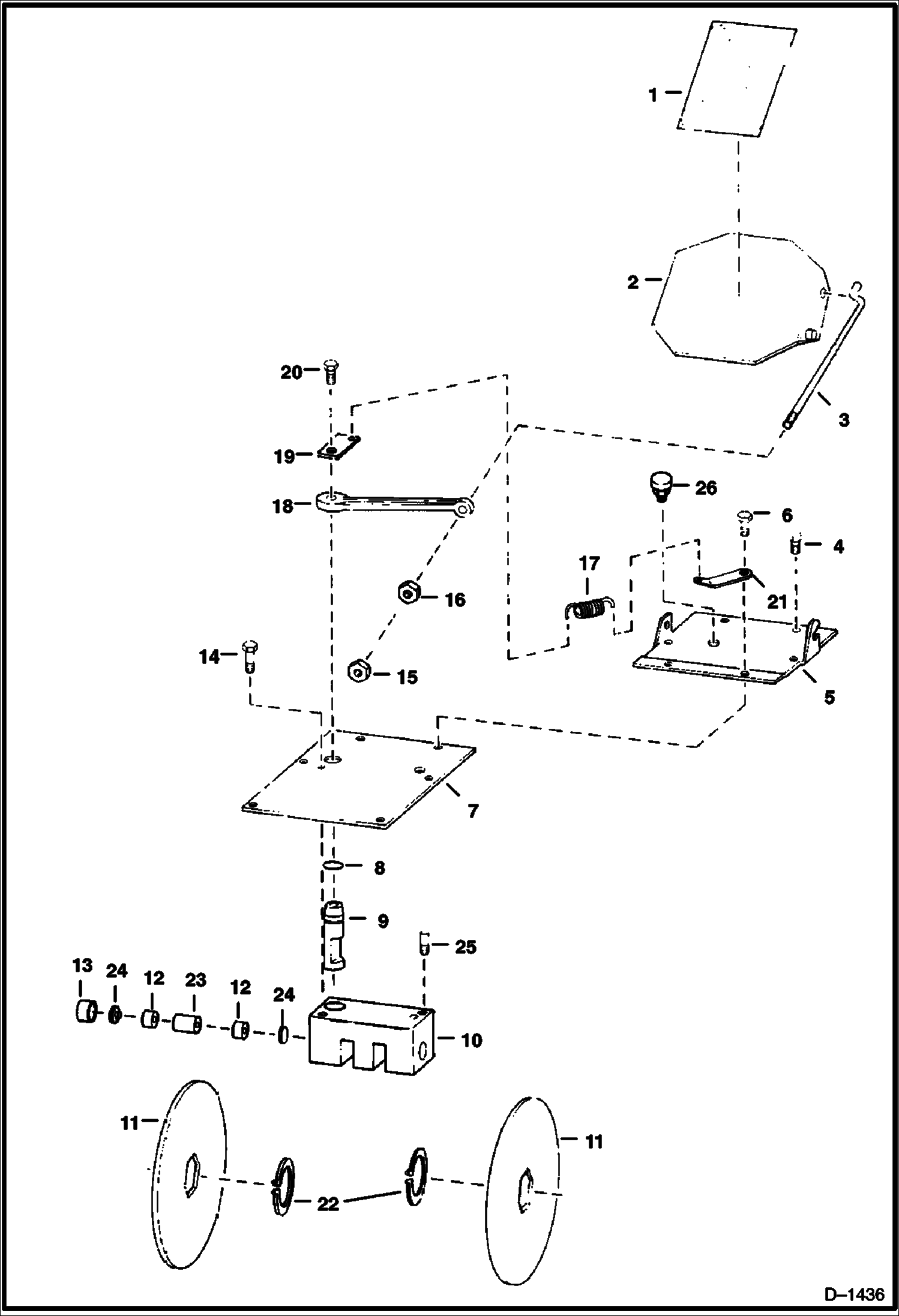 Схема запчастей Bobcat 700s - DISC BRAKE DRIVE TRAIN