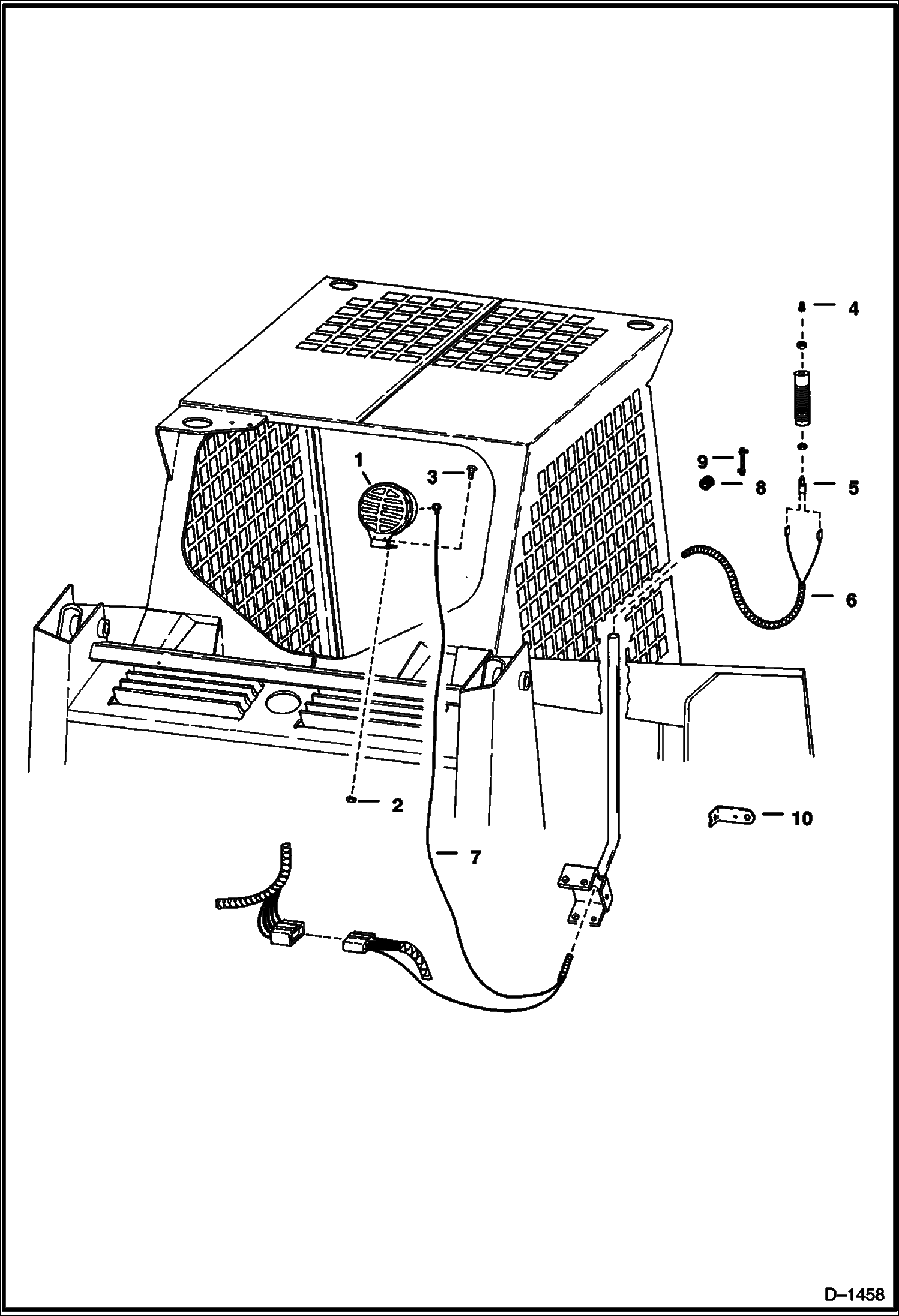 Схема запчастей Bobcat 500s - EUROPEAN ACCESSORIES (Horn Kit) (S/N 25027 & Below) ACCESSORIES & OPTIONS