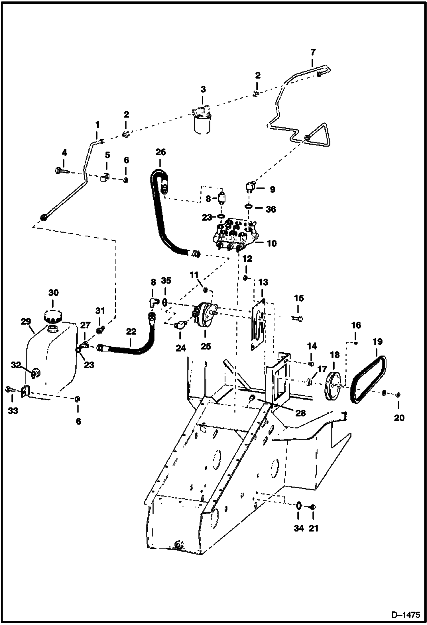 Схема запчастей Bobcat 300s - HYDRAULIC CIRCUITRY HYDRAULIC SYSTEM